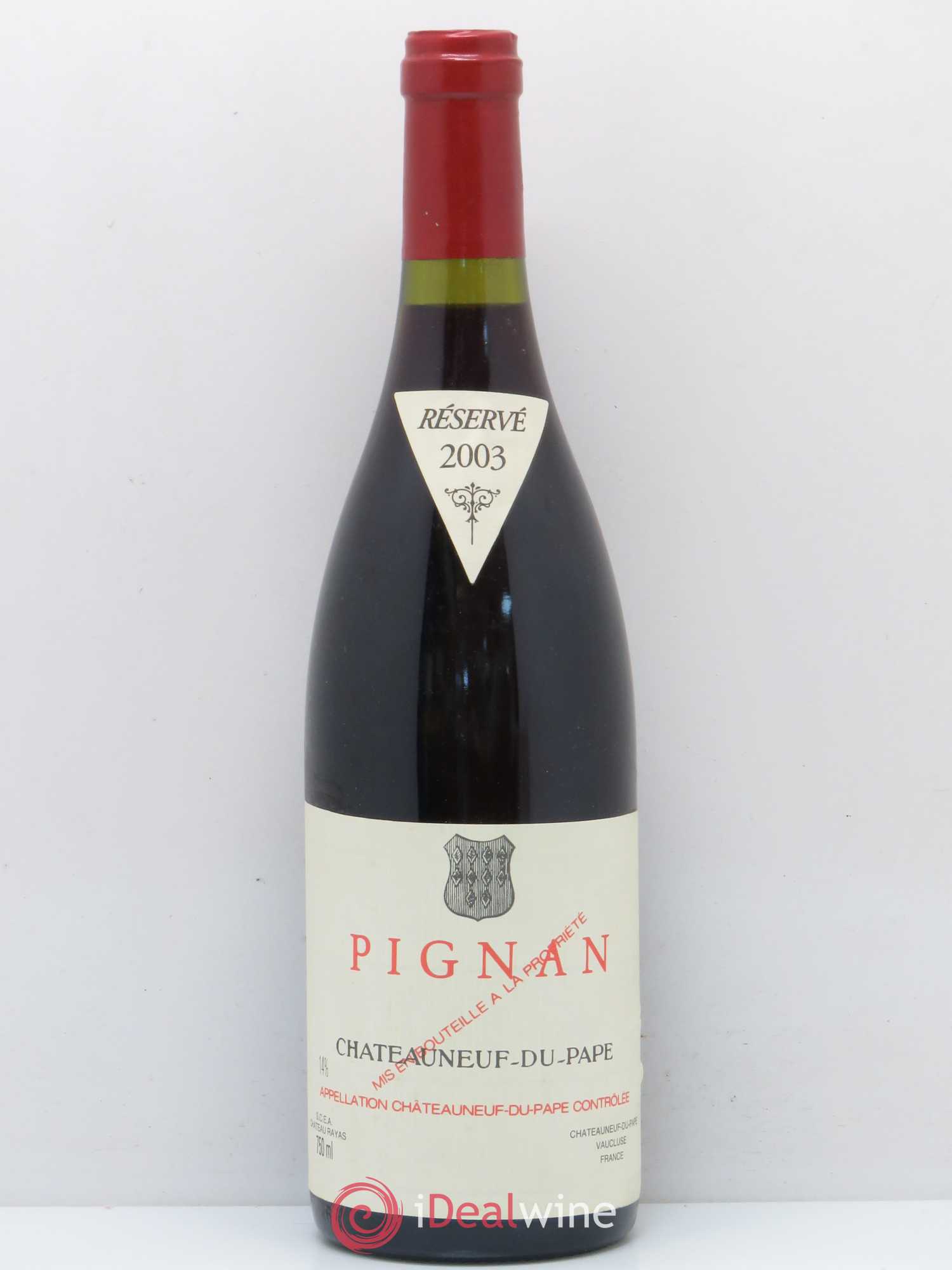 Châteauneuf-du-Pape Pignan Emmanuel Reynaud 2003 - Lot de 1 bouteille - 0
