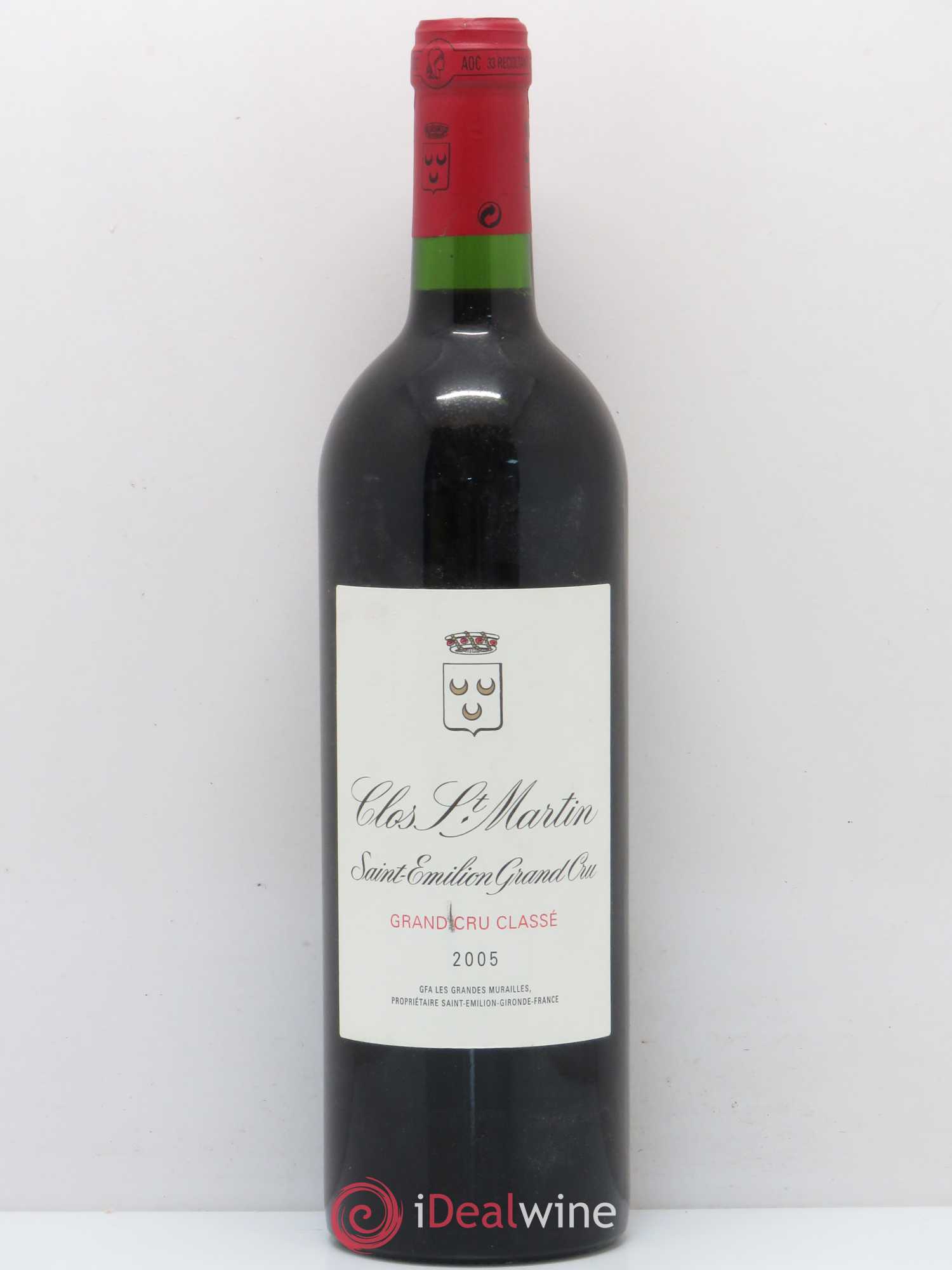 Clos Saint Martin Grand Cru Classé 2005 - Lot de 1 bouteille - 0