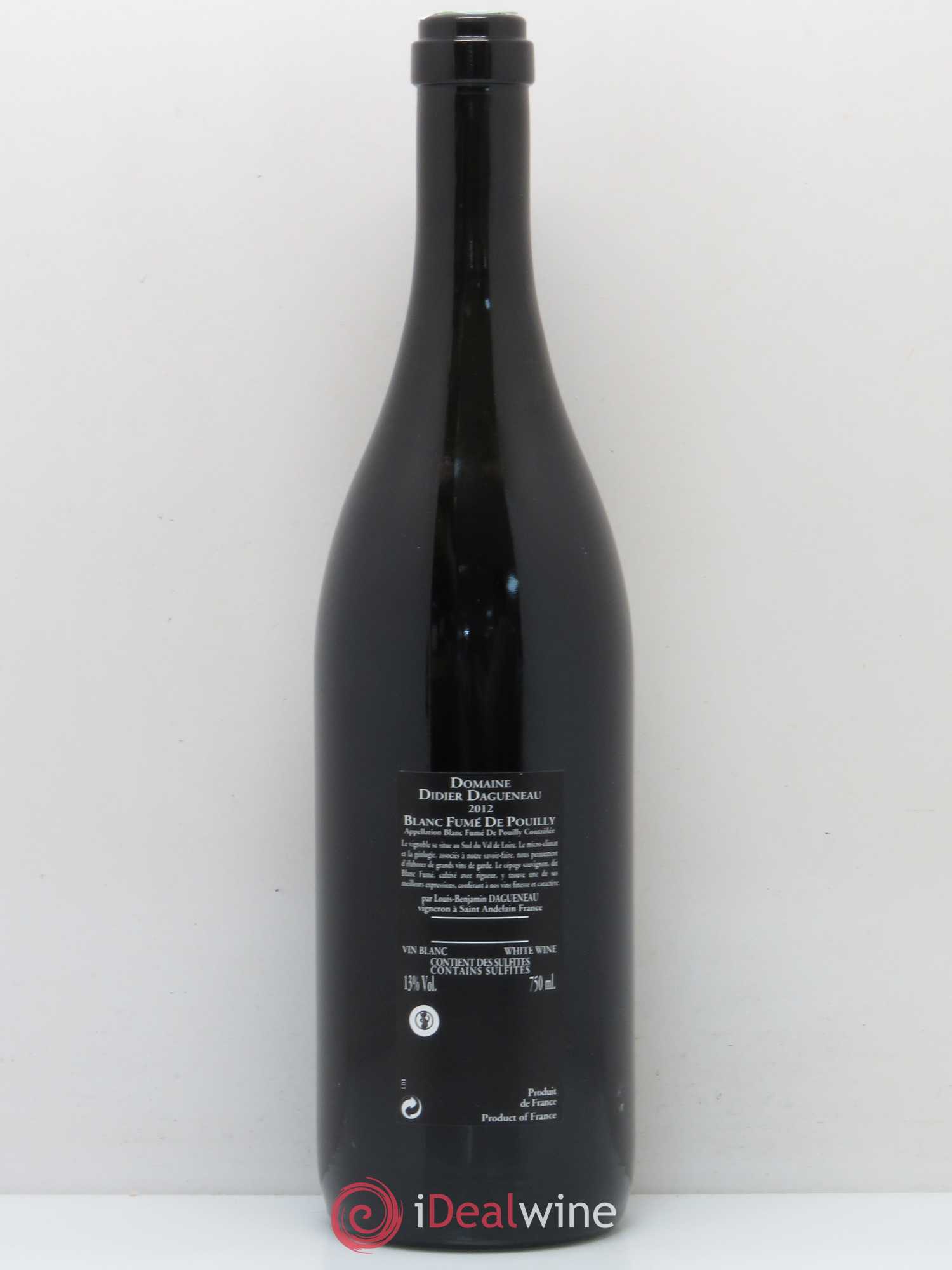 Vin de France (anciennement Pouilly-Fumé) Silex Dagueneau (Domaine Didier - Louis-Benjamin) 2012 - Lot de 1 bouteille - 1