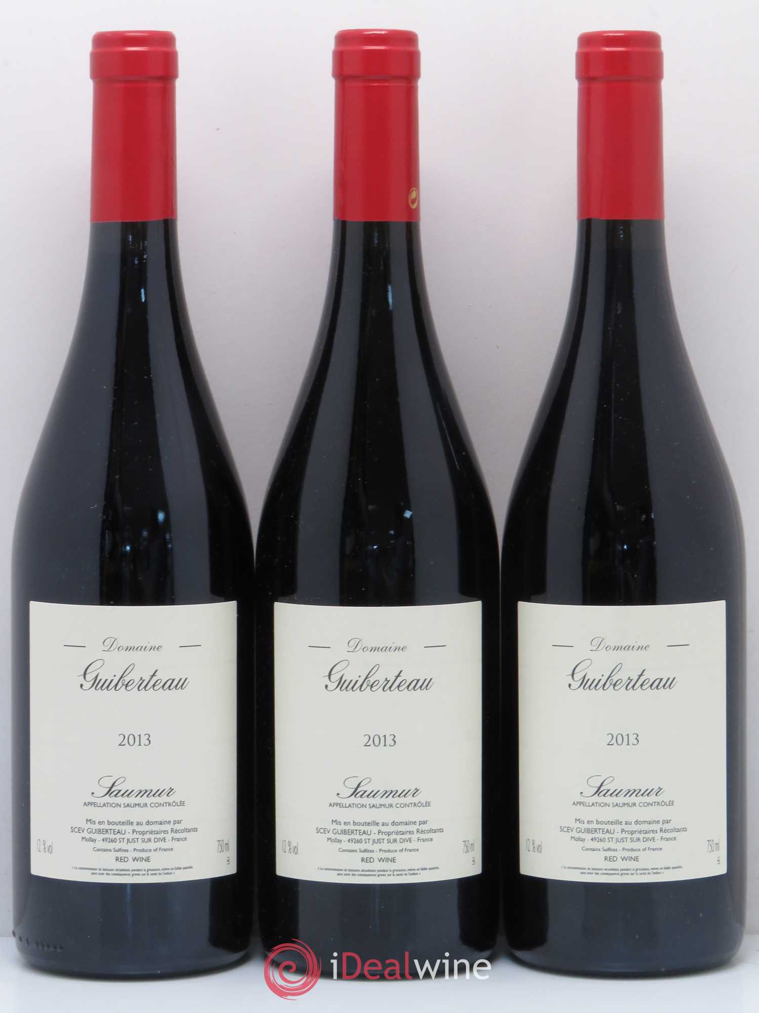 Saumur Domaine Guiberteau 2013 - Lot de 3 bouteilles - 0