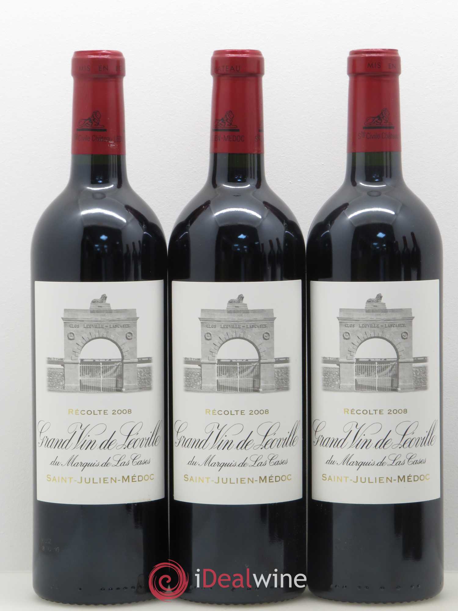 Château Léoville Las Cases 2ème Grand Cru Classé 2008 - Lotto di 6 bottiglie - 2