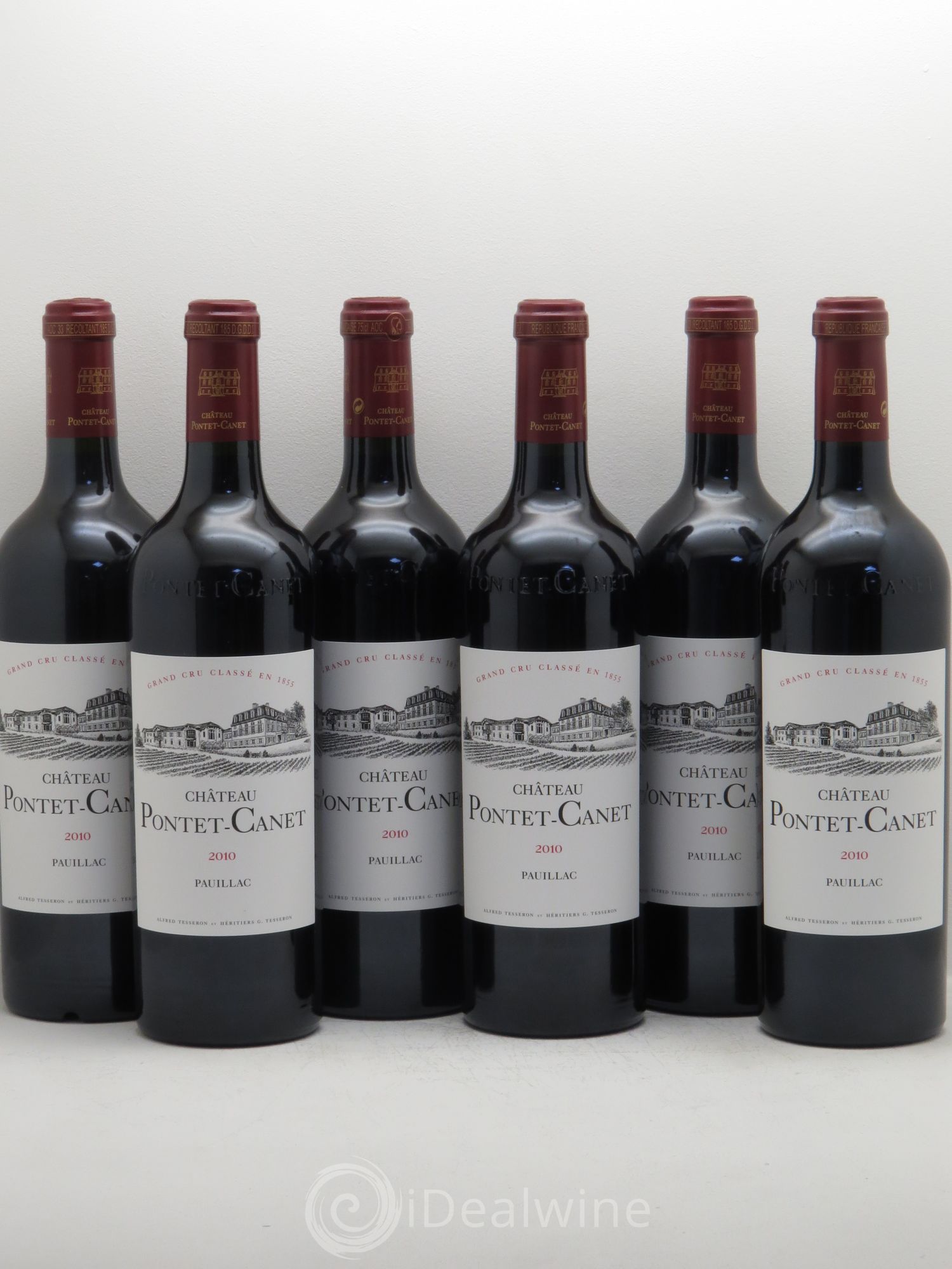 Château Pontet Canet 5ème Grand Cru Classé 2010 - Lot de 6 bouteilles - 0