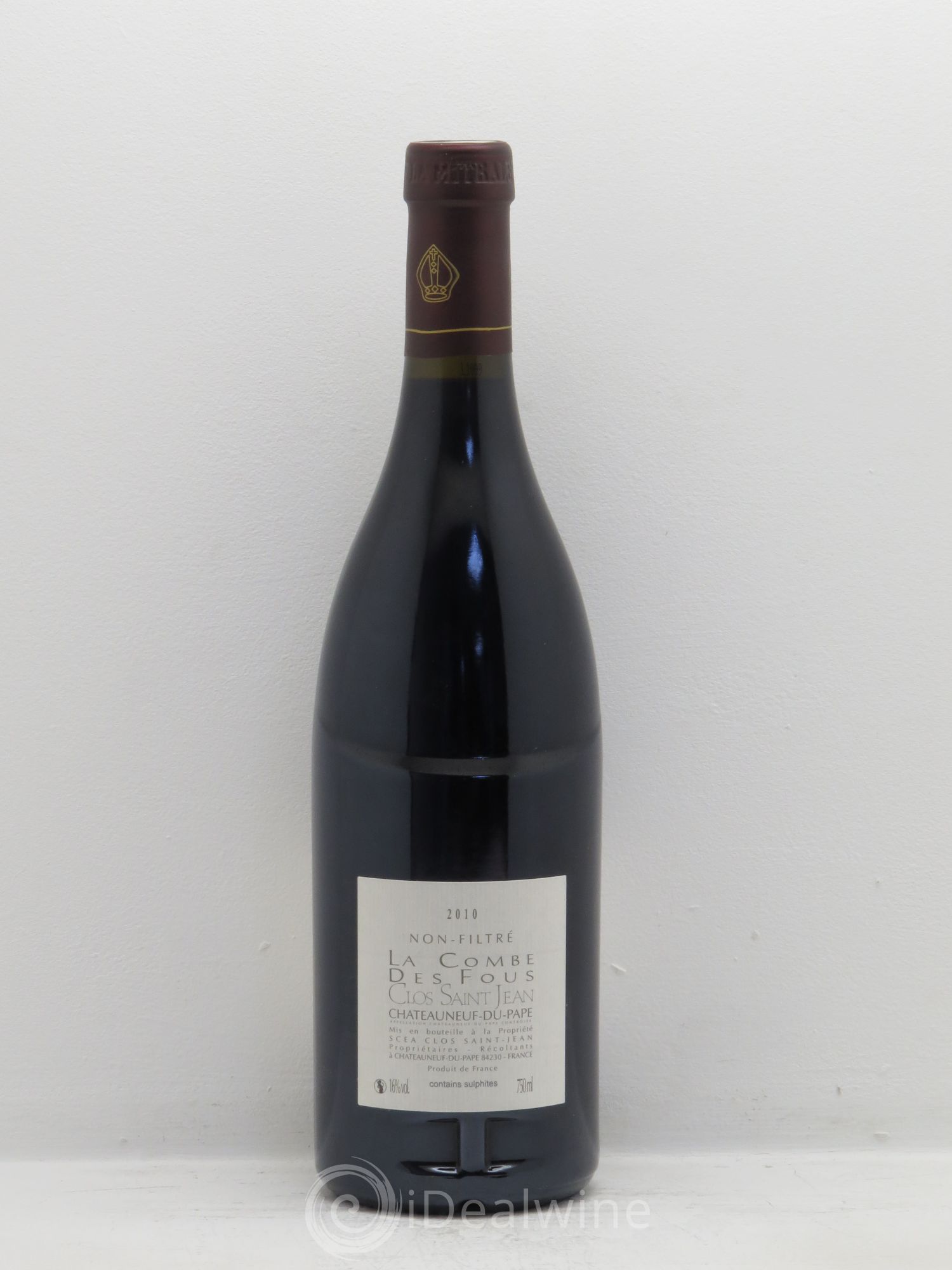 Châteauneuf-du-Pape Clos Saint-Jean La Combe des Fous Pascal et Vincent Maurel 2010 - Lotto di 6 bottiglie - 1