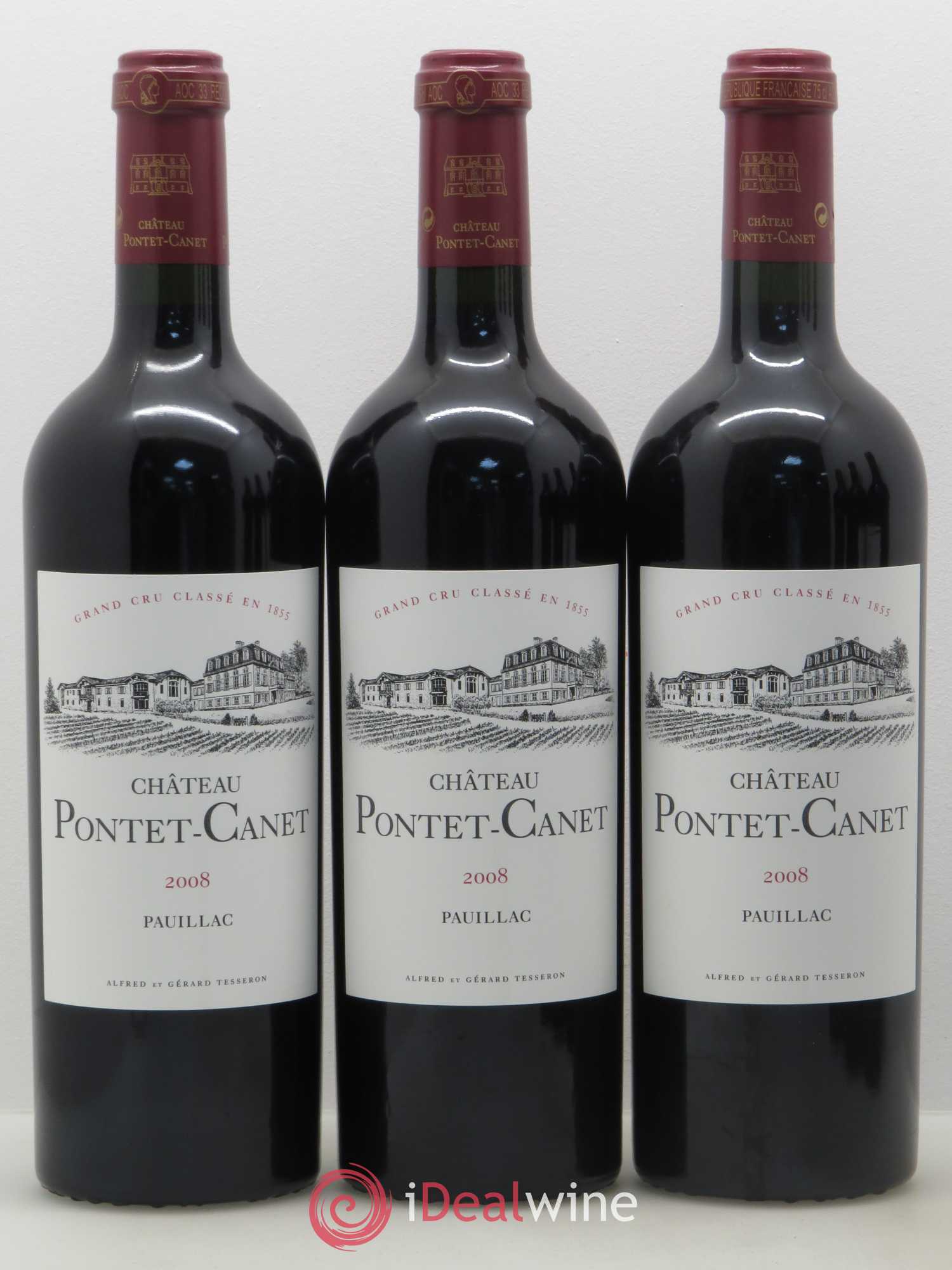 Château Pontet Canet 5ème Grand Cru Classé 2008 - Lot de 6 bouteilles - 1