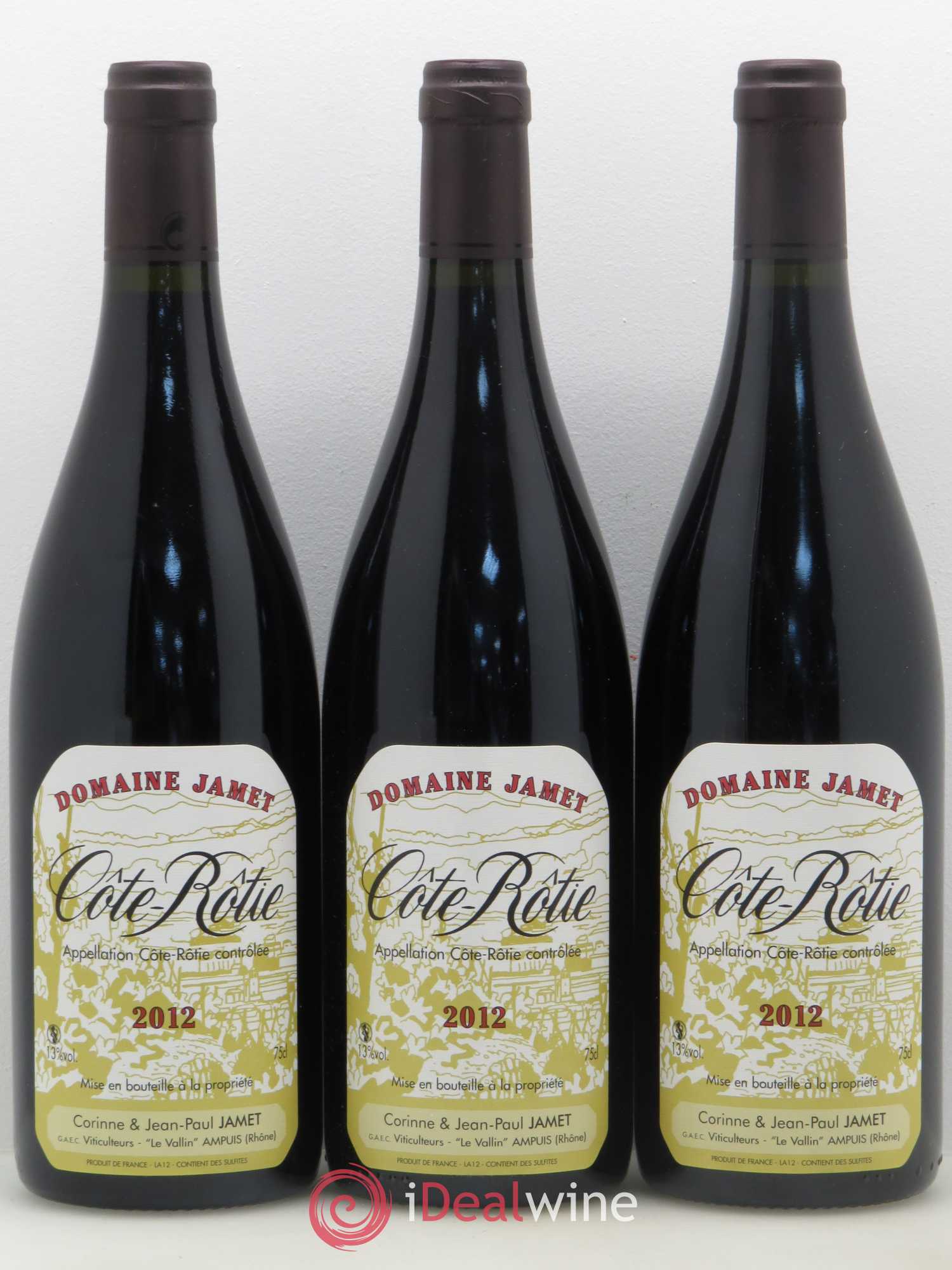 Côte-Rôtie Jamet (Domaine) 2012 - Lot de 3 bouteilles - 0