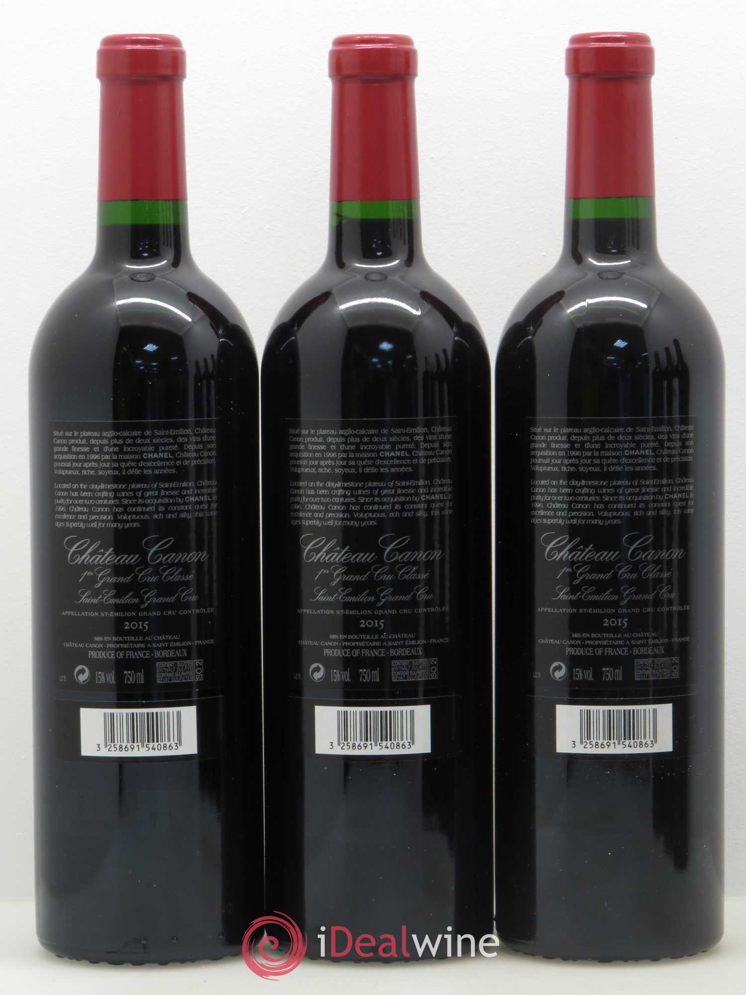 Château Canon 1er Grand Cru Classé B 2015 - Lot de 6 bouteilles - 2