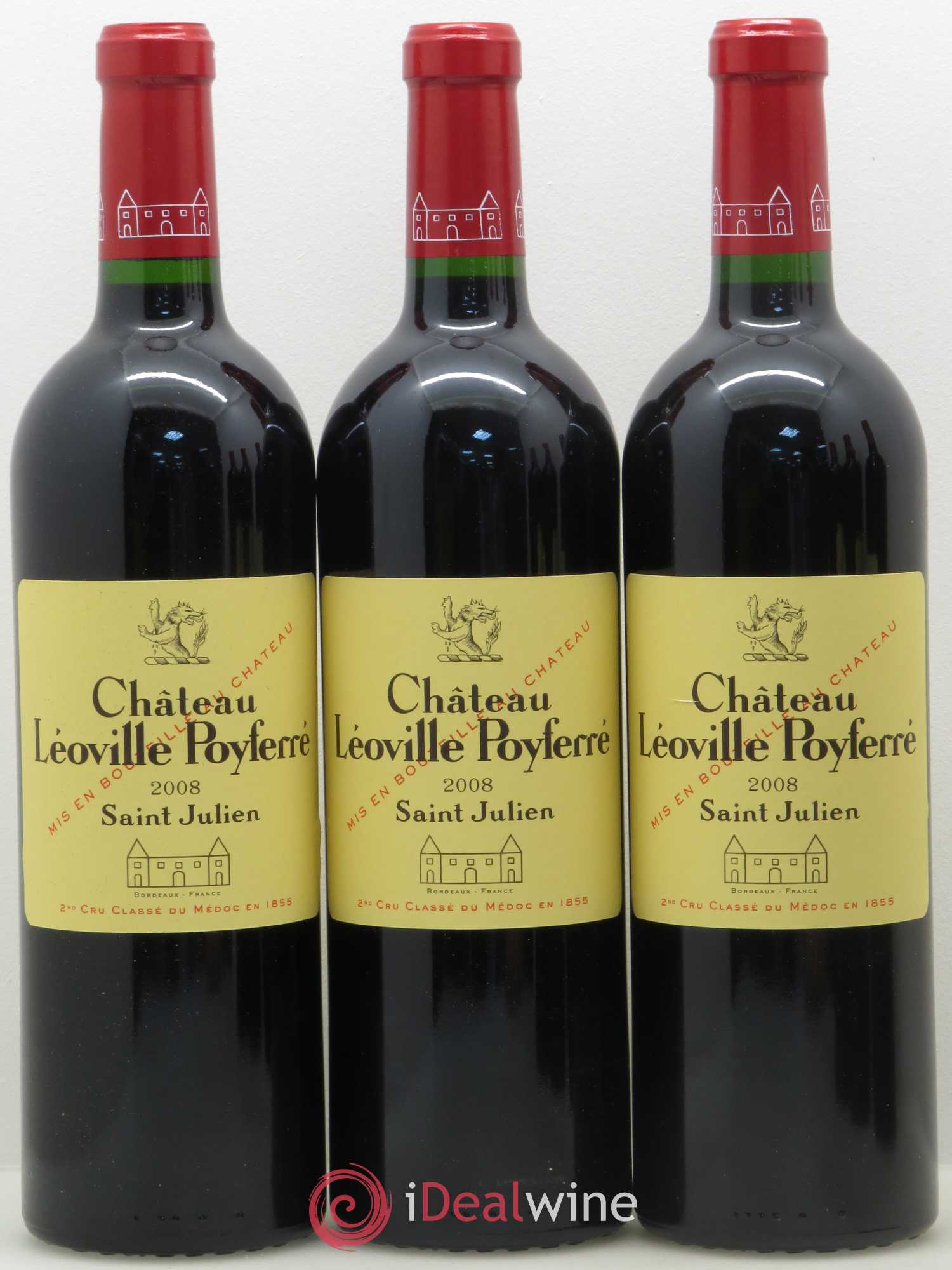Château Léoville Poyferré 2ème Grand Cru Classé 2008 - Lot de 6 bouteilles - 1