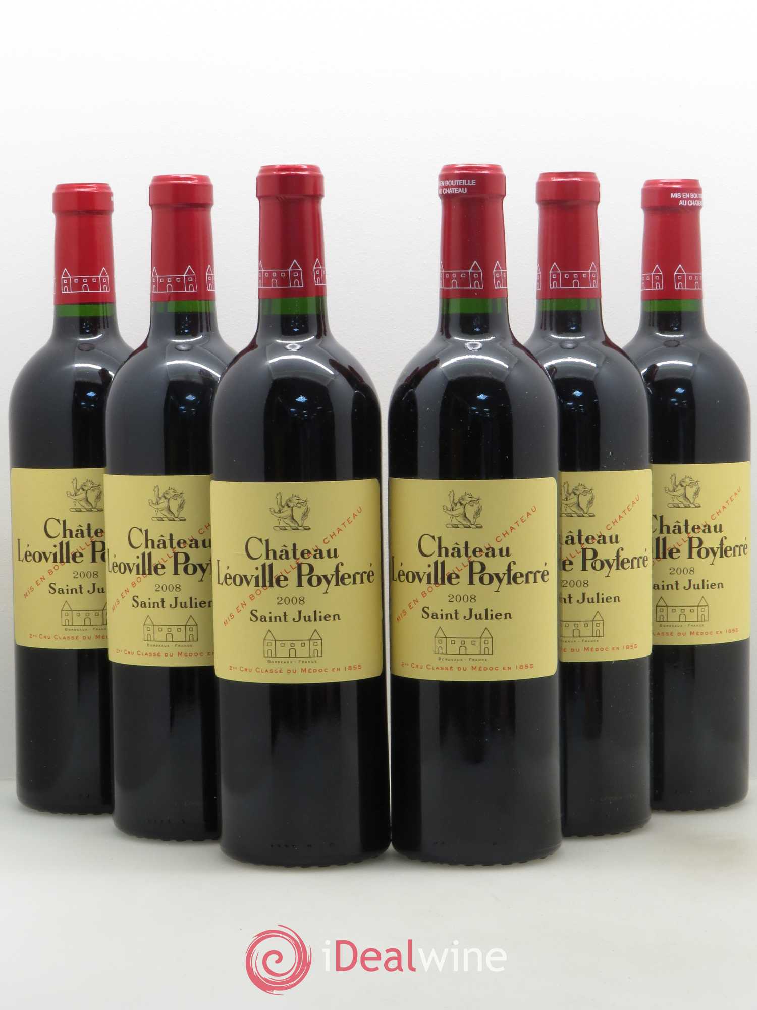 Château Léoville Poyferré 2ème Grand Cru Classé 2008 - Lot de 6 bouteilles - 0