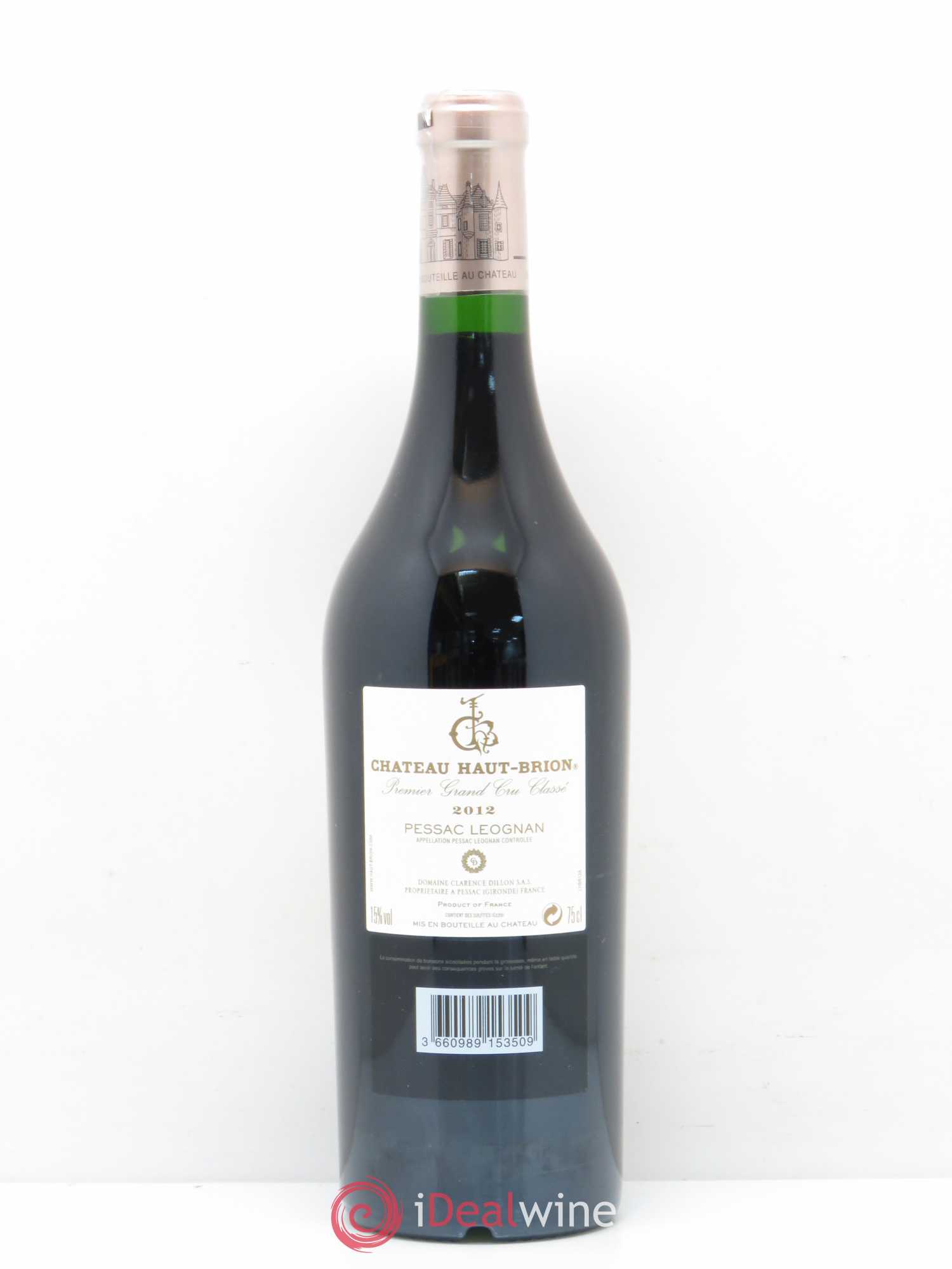 Château Haut Brion 1er Grand Cru Classé 2012 - Lot de 1 bouteille - 1