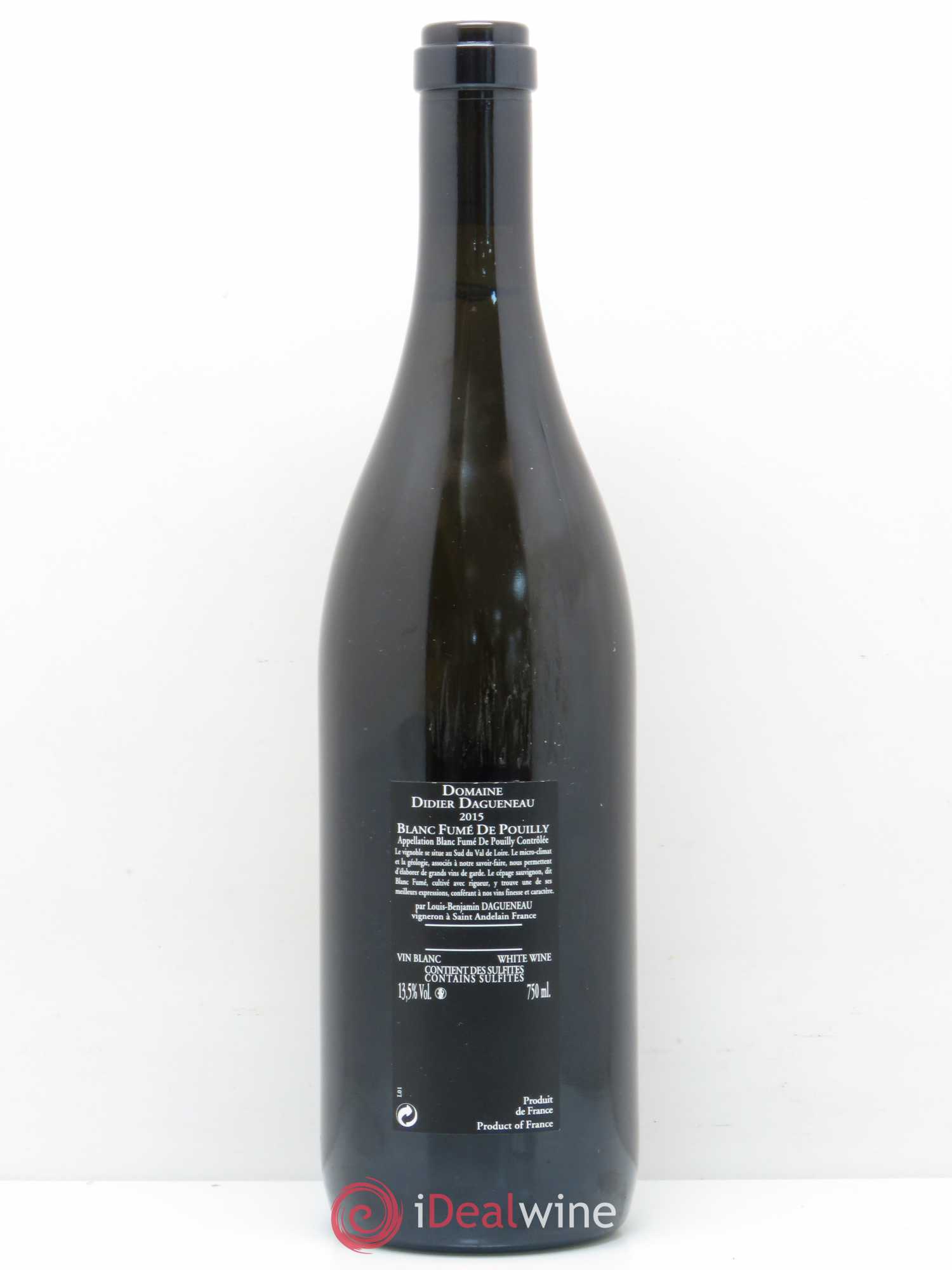 Vin de France (anciennement Pouilly-Fumé) Silex Dagueneau (Domaine Didier - Louis-Benjamin) 2015 - Lot de 1 bouteille - 1