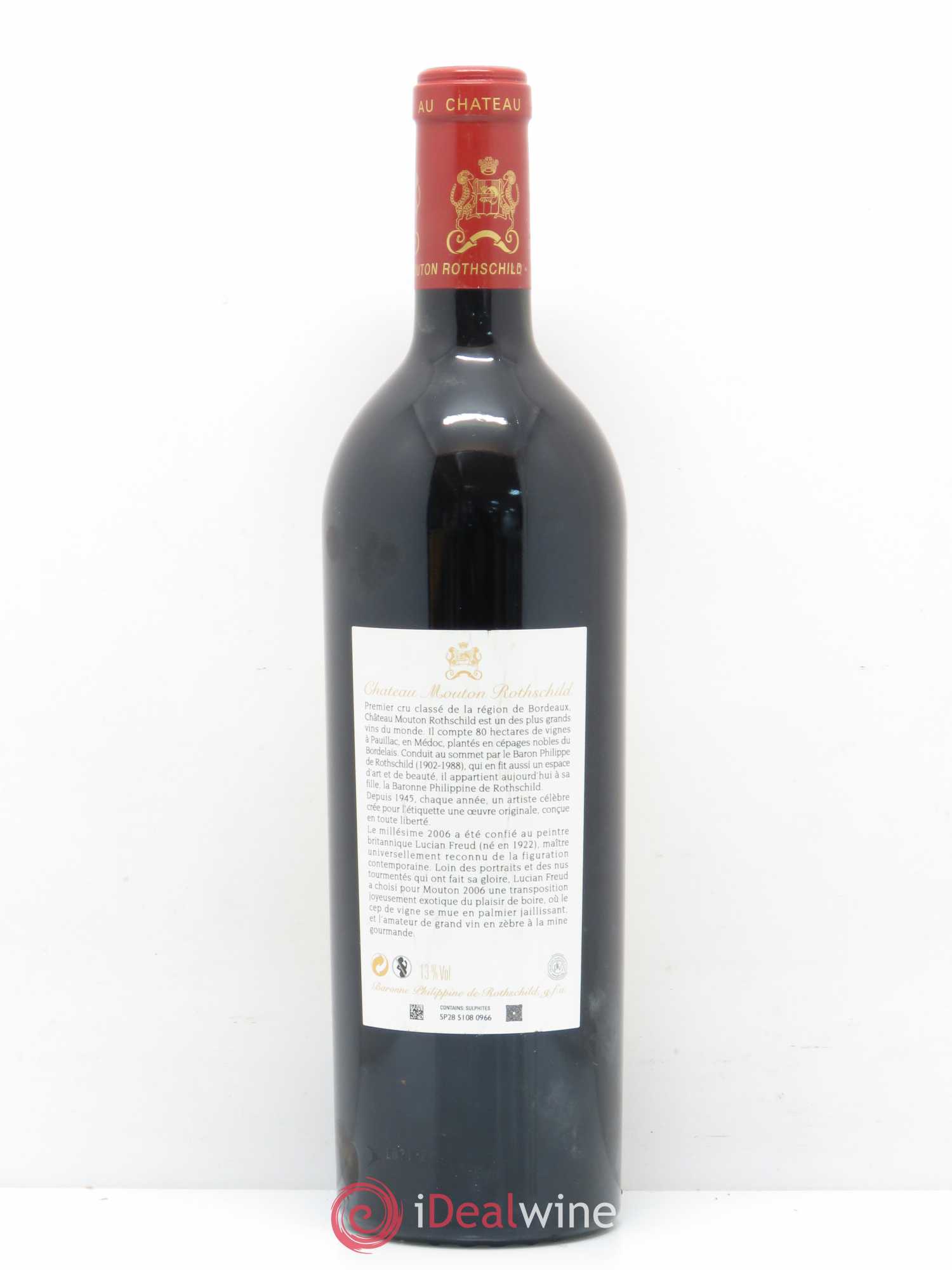 Château Mouton Rothschild 1er Grand Cru Classé 2006 - Lot de 1 bouteille - 1