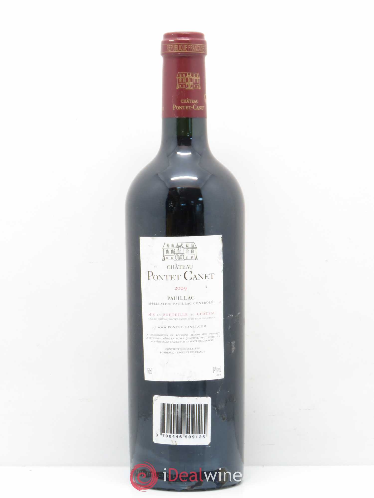 Château Pontet Canet 5ème Grand Cru Classé 2009 - Lot de 1 bouteille - 1