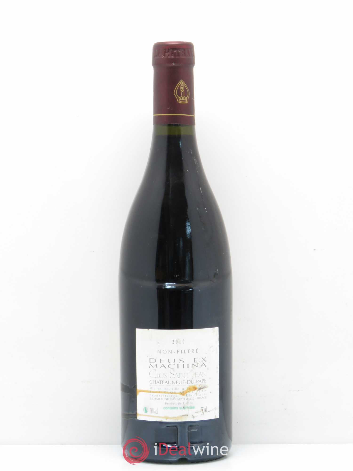 Châteauneuf-du-Pape Clos Saint-Jean Deus Ex Machina Pascal et Vincent Maurel 2010 - Lot de 1 bouteille - 1