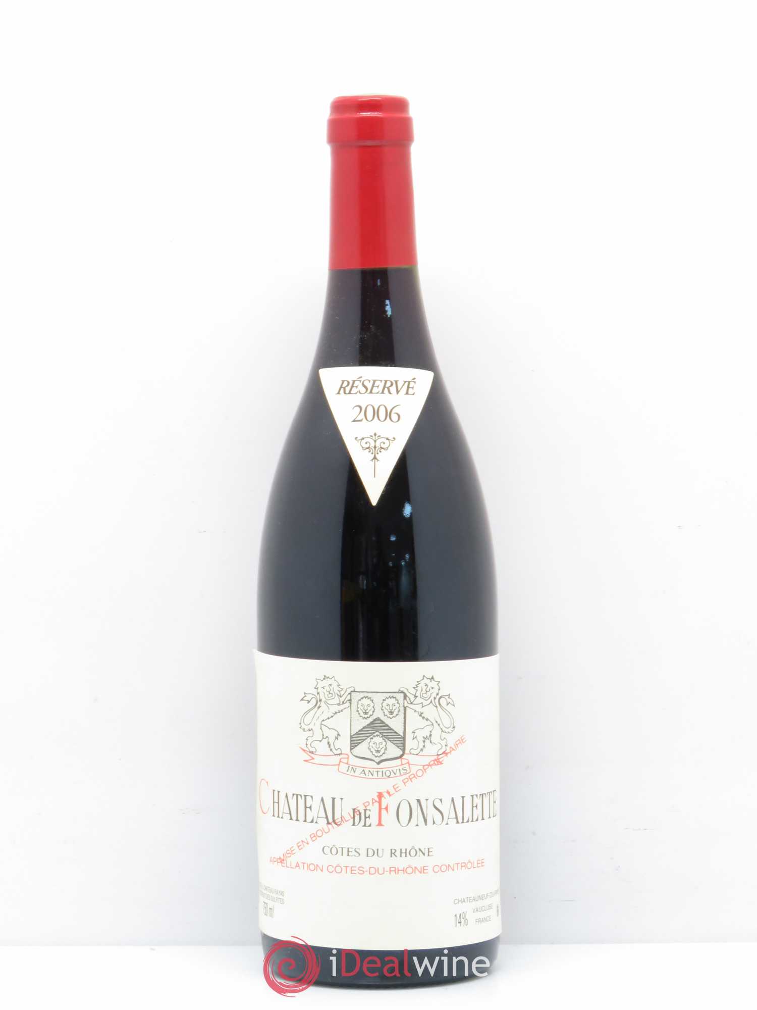 Côtes-du-Rhône Château de Fonsalette Emmanuel Reynaud 2006 - Lot de 1 bouteille - 0