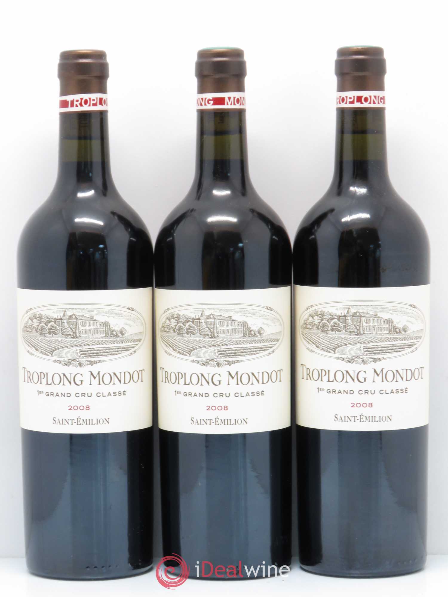 Château Troplong Mondot 1er Grand Cru Classé B 2008 - Lot de 6 bouteilles - 1