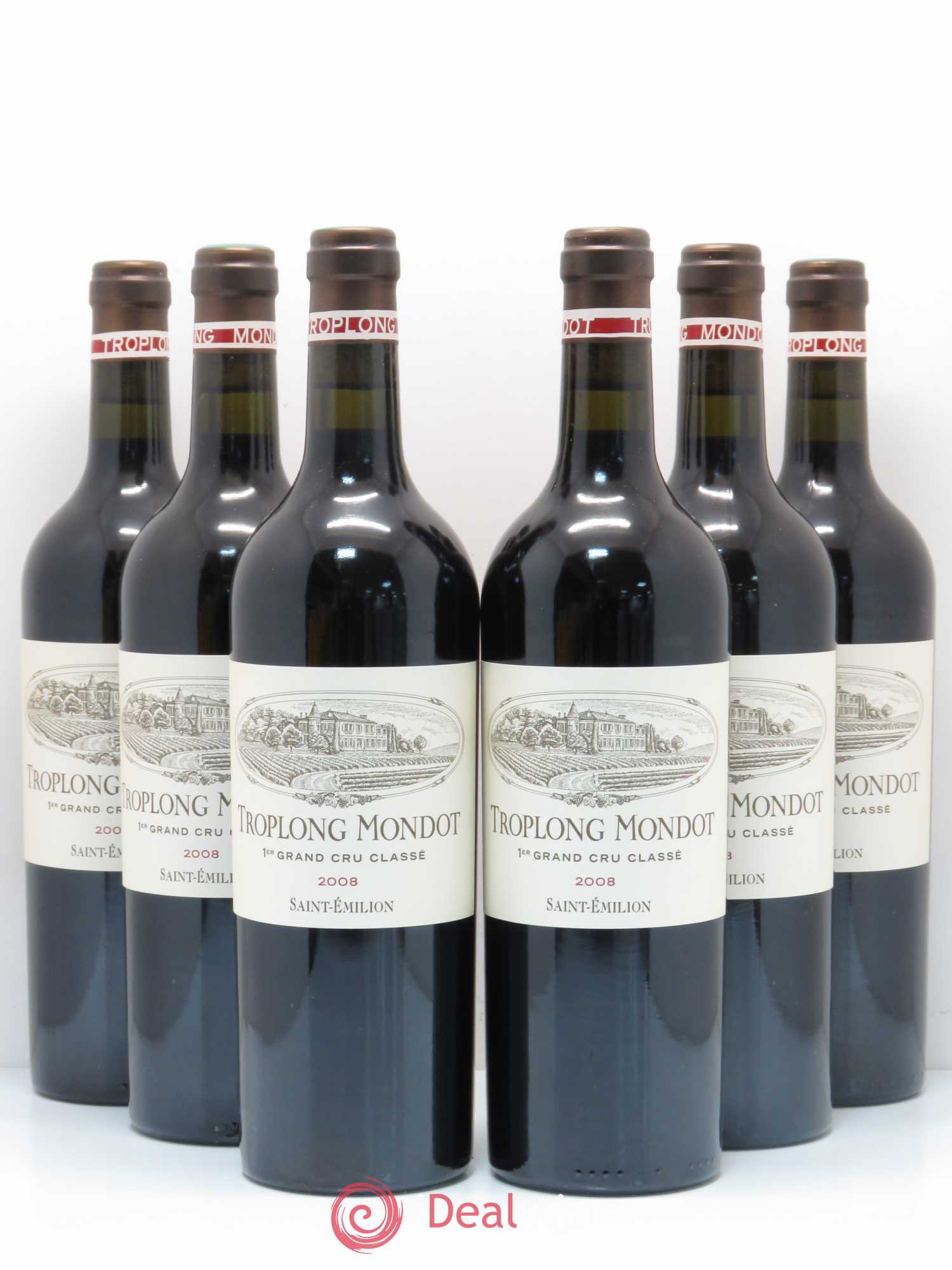 Château Troplong Mondot 1er Grand Cru Classé B 2008 - Lot de 6 bouteilles - 0