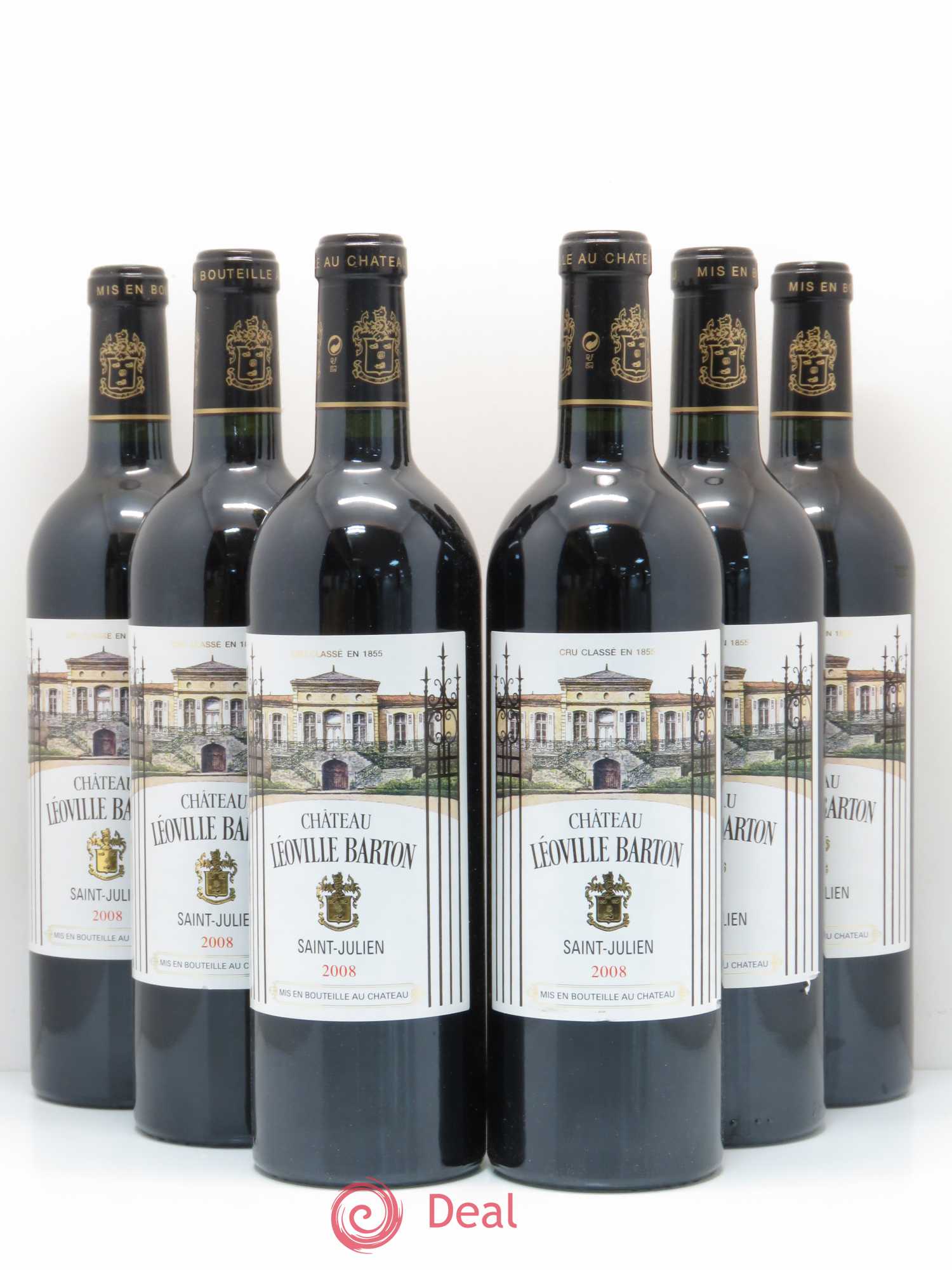 Château Léoville Barton 2ème Grand Cru Classé 2008 - Lot de 6 bouteilles - 0