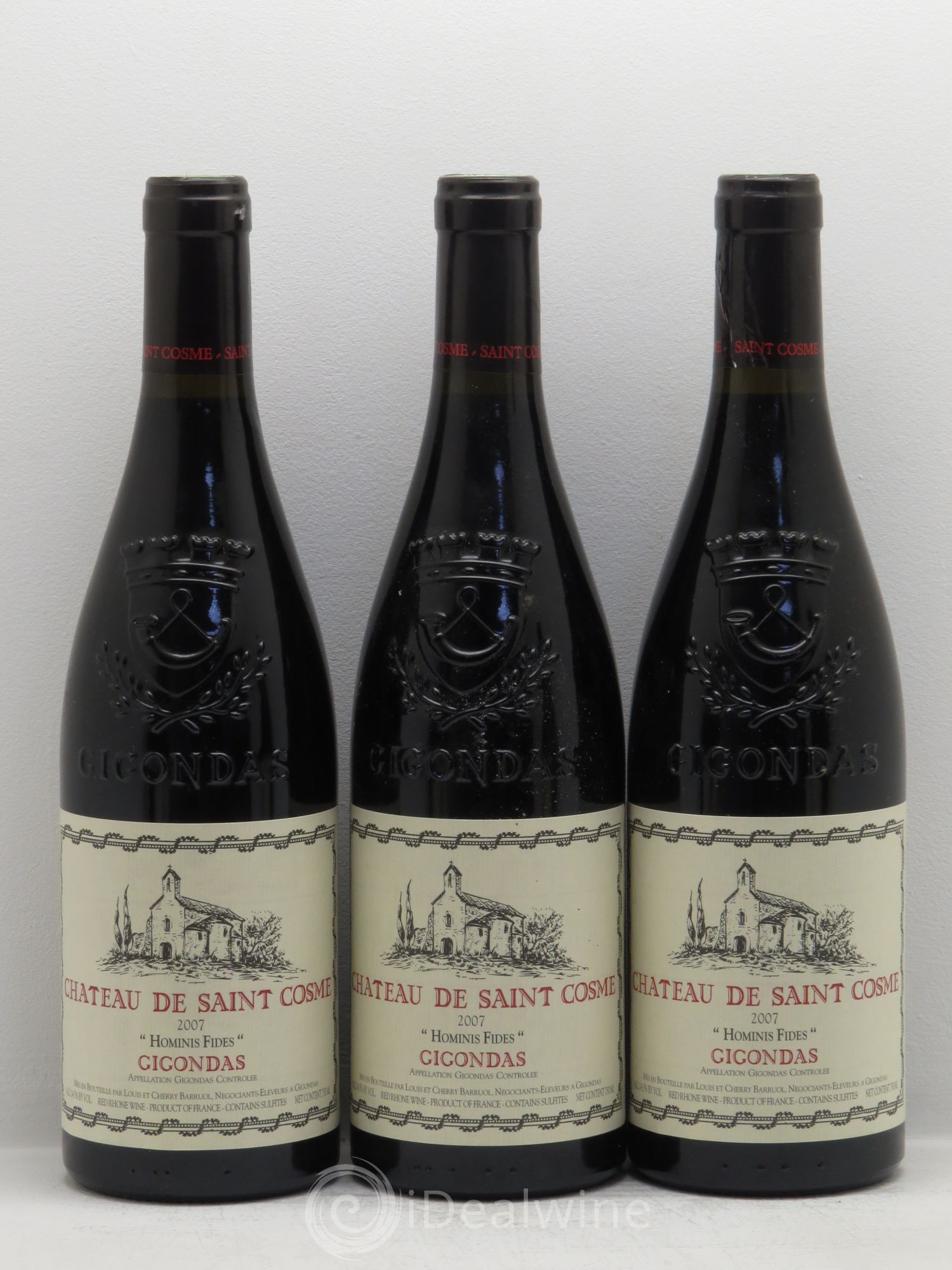 Gigondas Hominis Fides Saint Cosme 2007 - Lot de 6 bouteilles - 1
