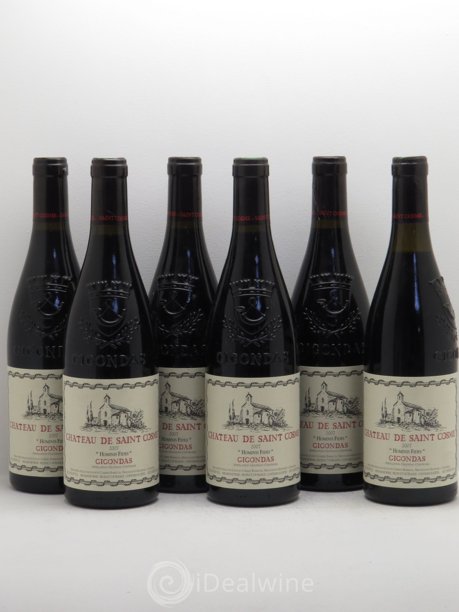 Gigondas Hominis Fides Saint Cosme 2007 - Lot de 6 bouteilles - 0