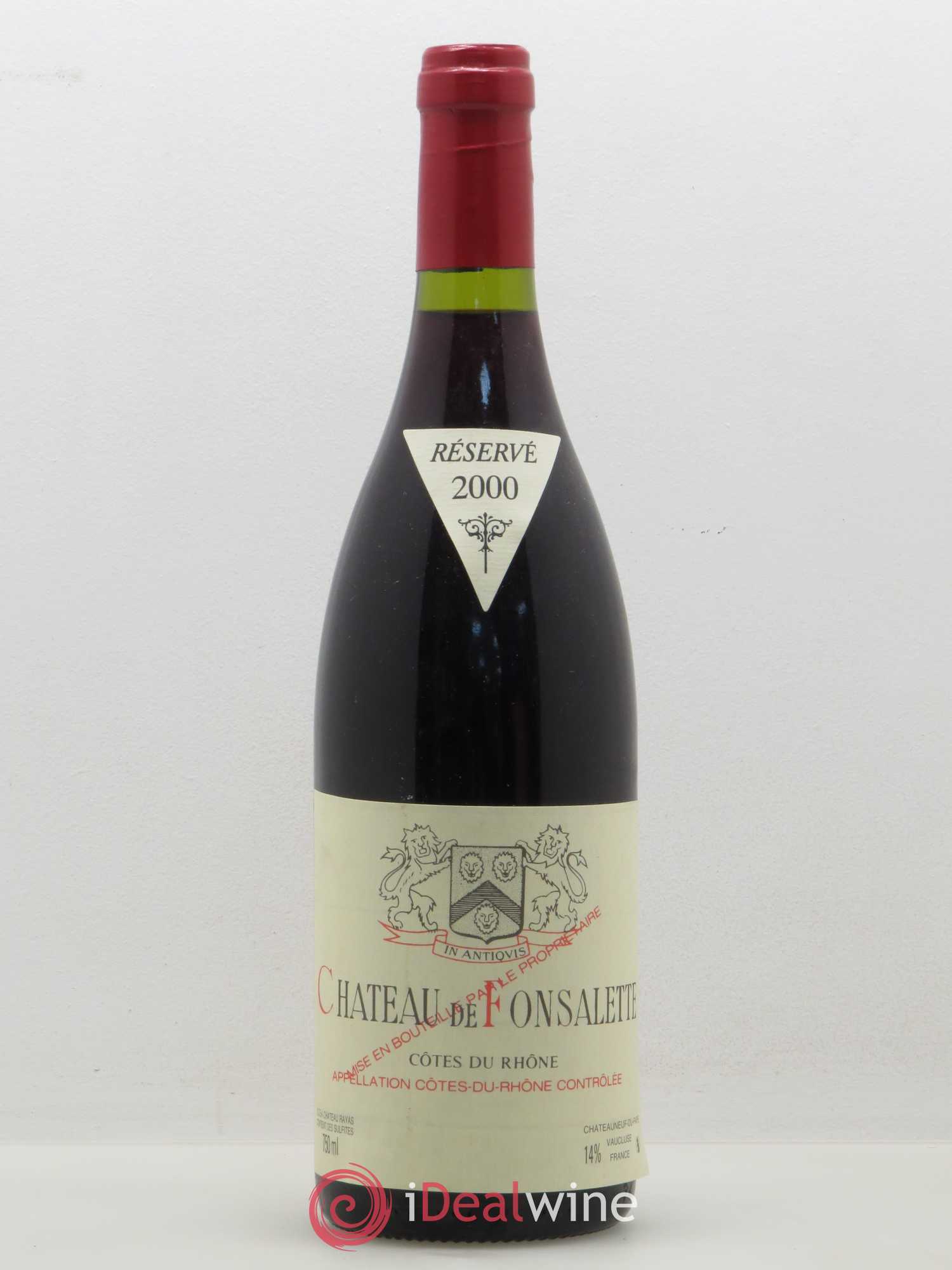 Côtes-du-Rhône Château de Fonsalette Emmanuel Reynaud 2000 - Lot de 1 bouteille - 0