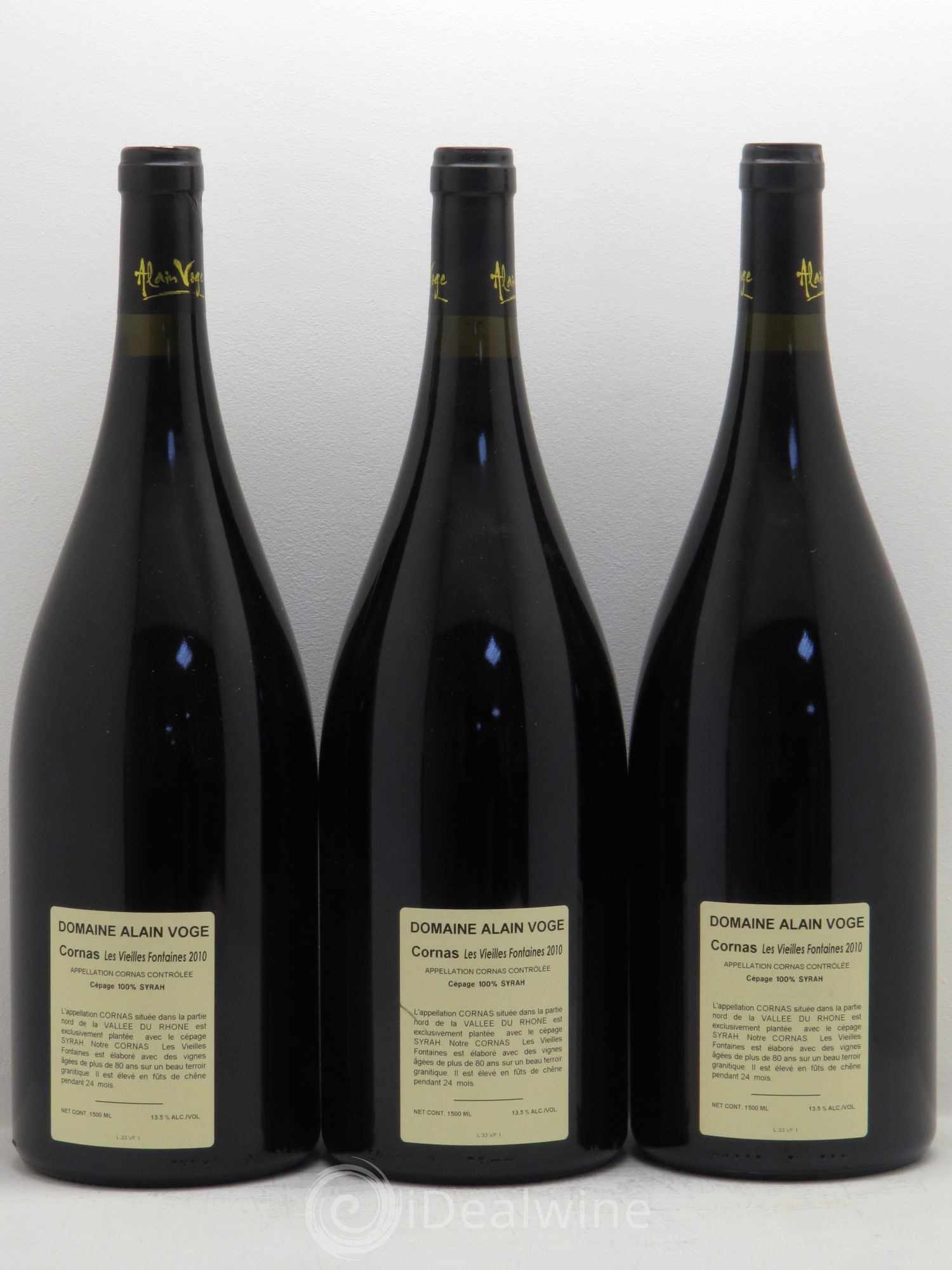 Cornas Les Vieilles Fontaines Alain Voge (Domaine) 2010 - Lot de 3 magnums - 1