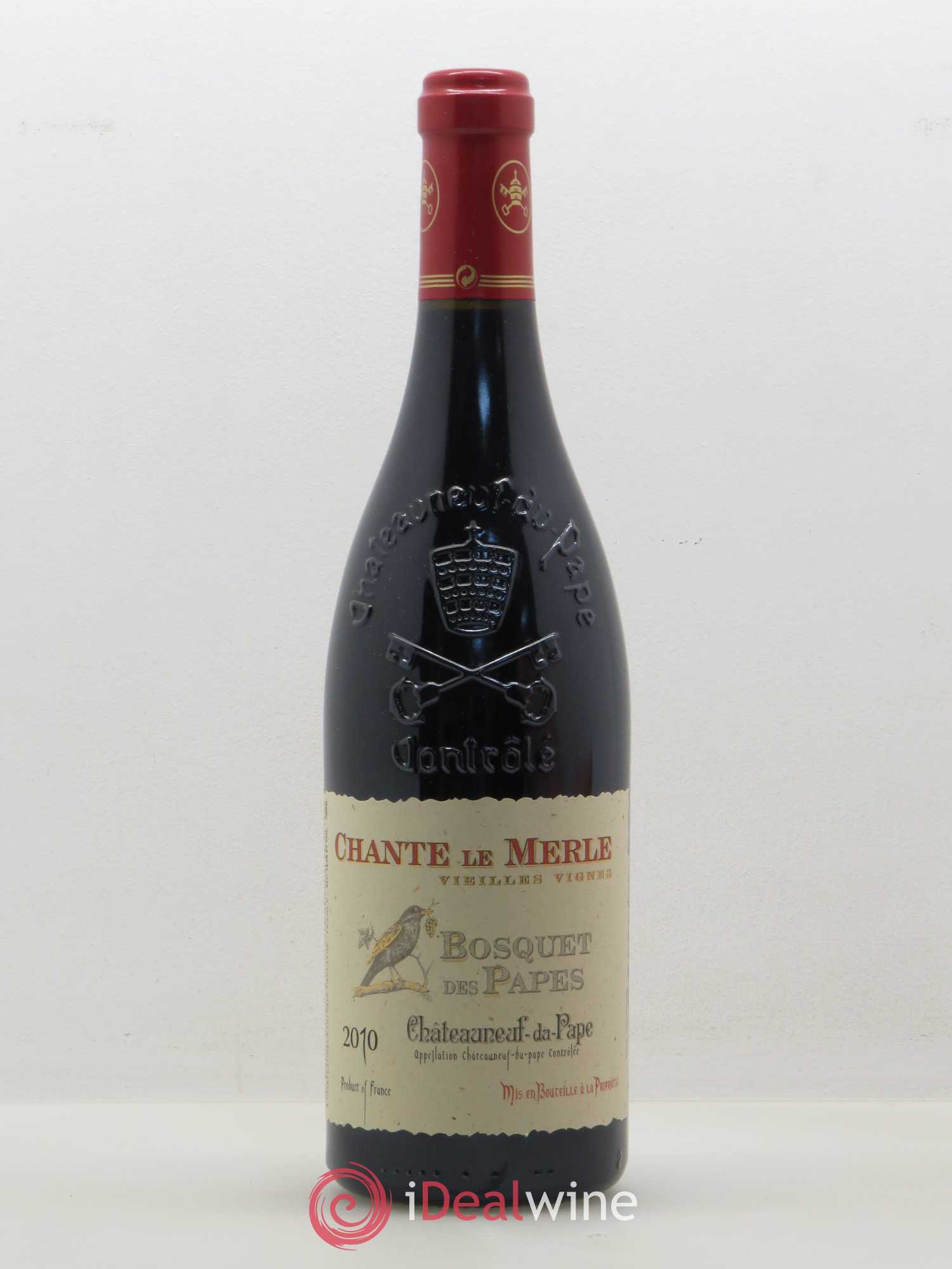 Châteauneuf-du-Pape Bosquet des Papes Chante Le Merle Vieilles Vignes Famille Boiron (sans prix de réserve) 2010 - Lot de 1 bouteille - 0
