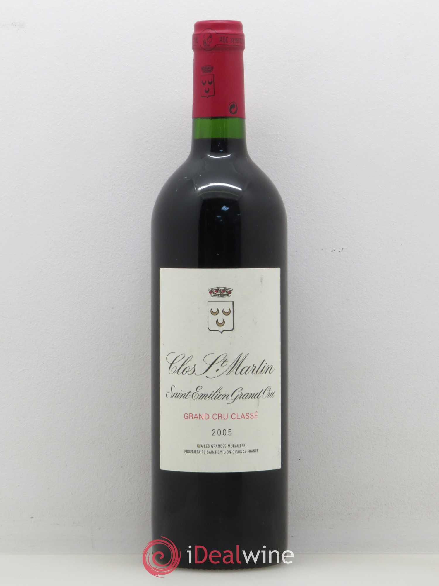 Clos Saint Martin Grand Cru Classé 2005 - Lot de 1 bouteille - 0