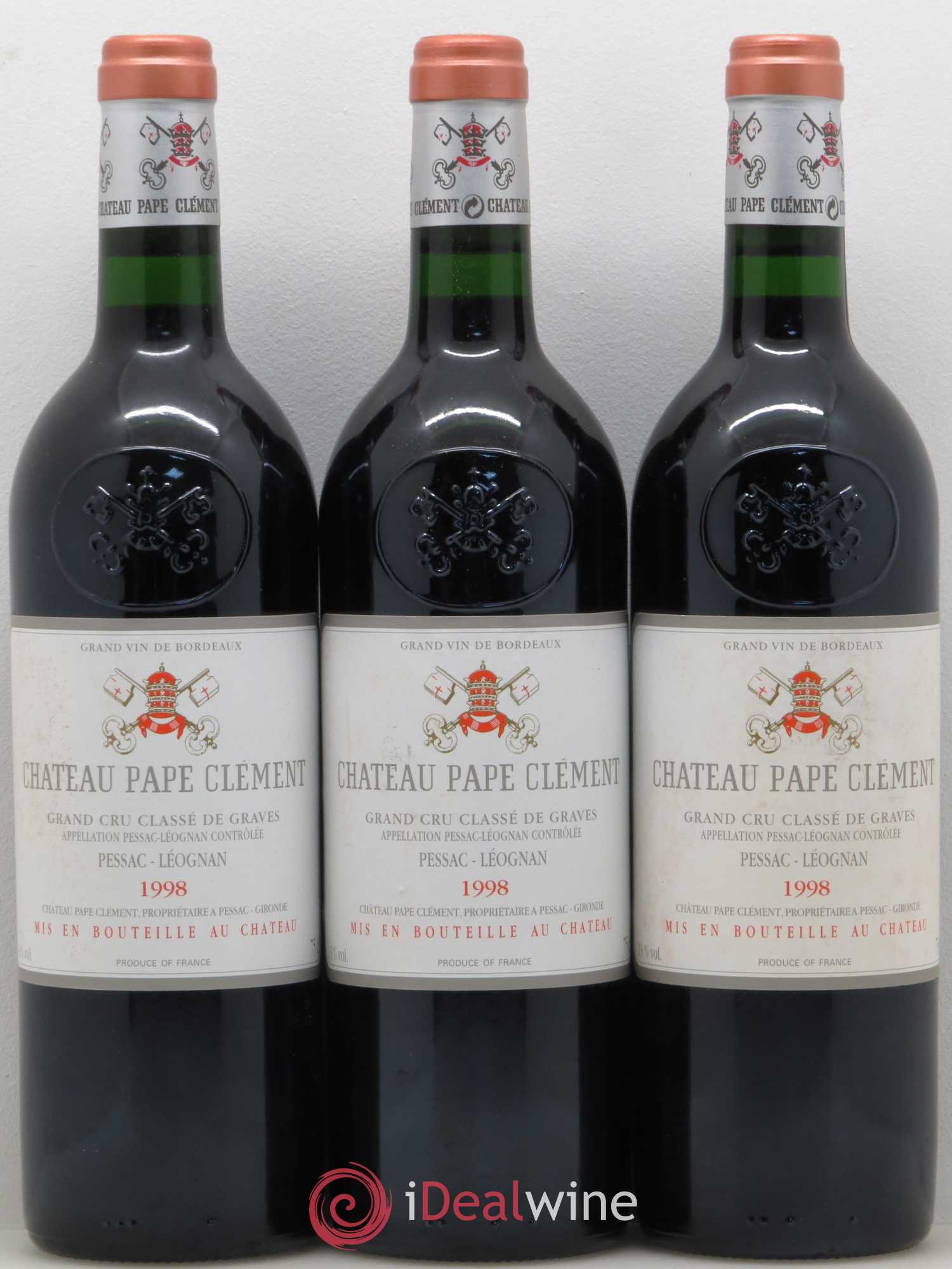 Château Pape Clément Cru Classé de Graves 1998 - Lot de 12 bouteilles - 1