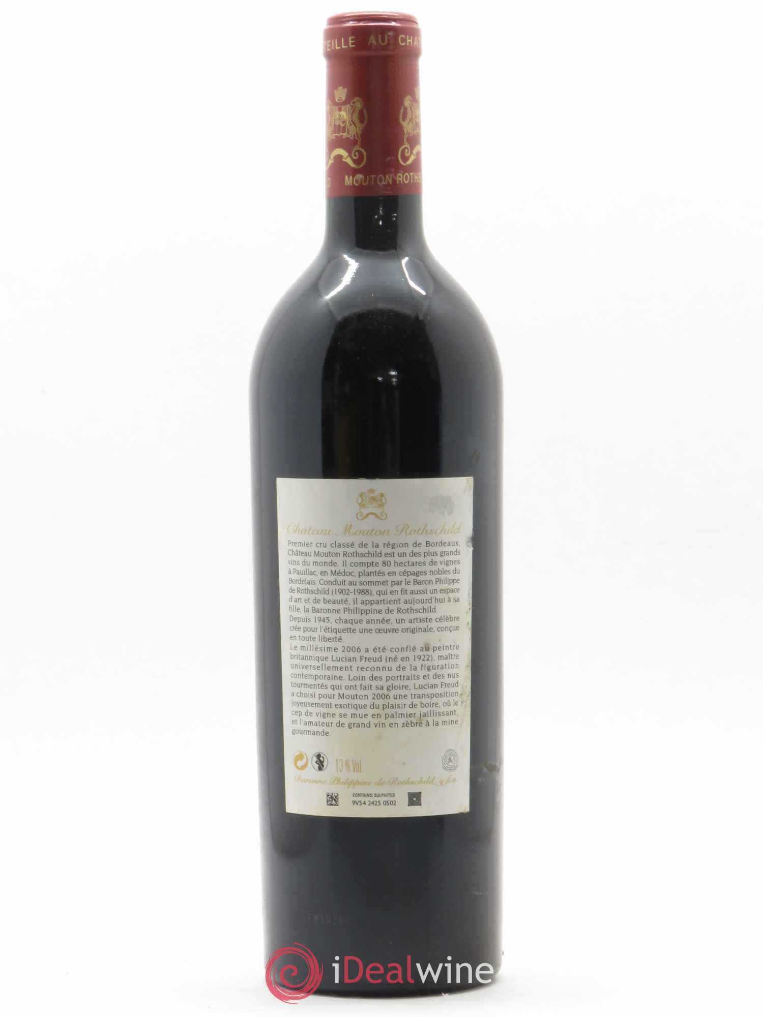 Château Mouton Rothschild 1er Grand Cru Classé 2006 - Lot de 1 bouteille - 1