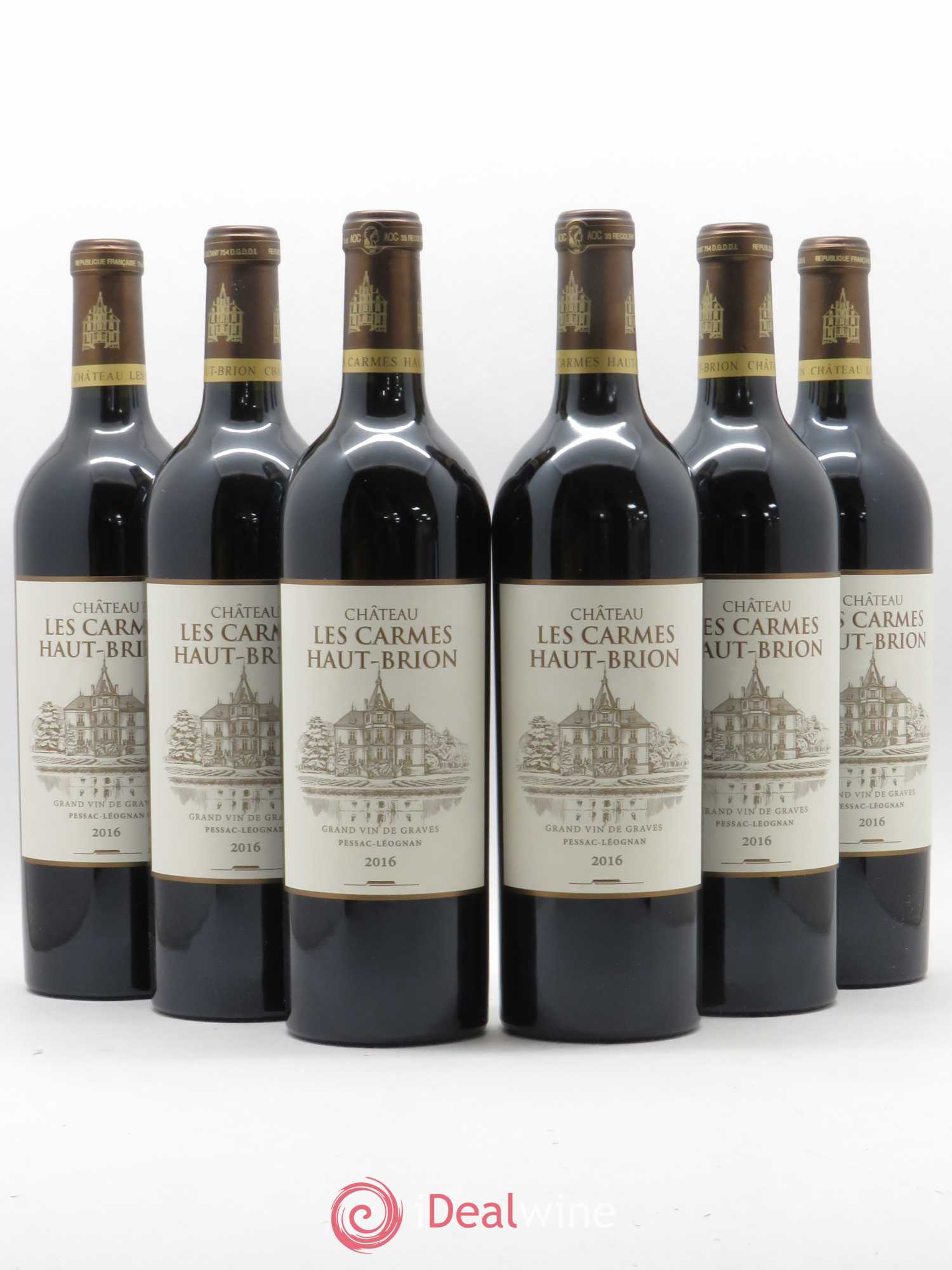 Château Les Carmes Haut-Brion 2016 - Lot de 6 bouteilles - 0