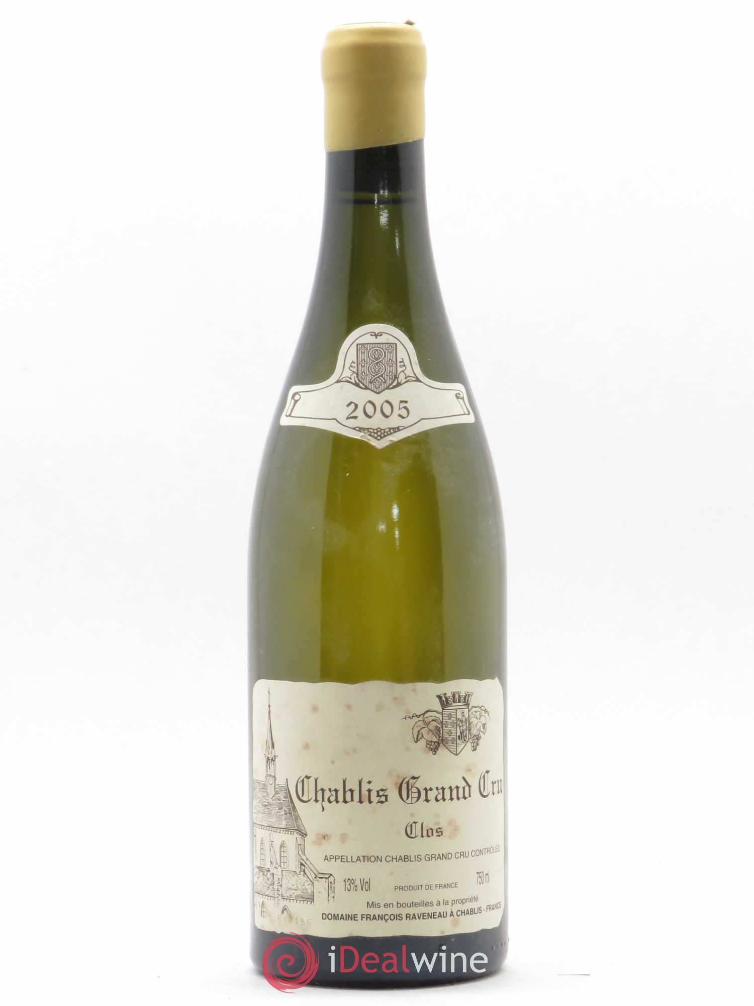 Chablis Grand Cru Clos Raveneau (Domaine) 2005 - Lot de 1 bouteille - 0