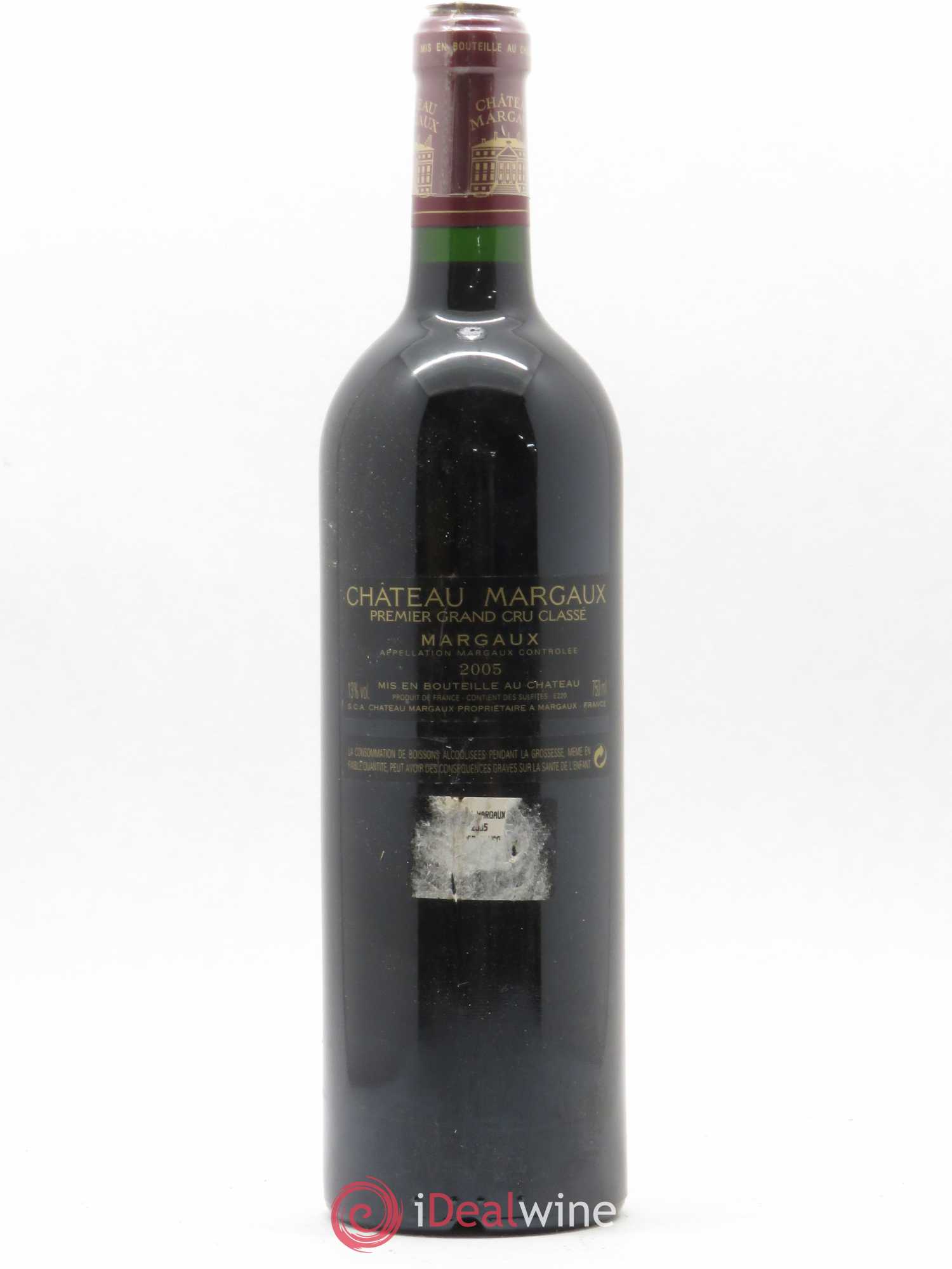 Château Margaux 1er Grand Cru Classé 2005 - Lot de 1 bouteille - 1