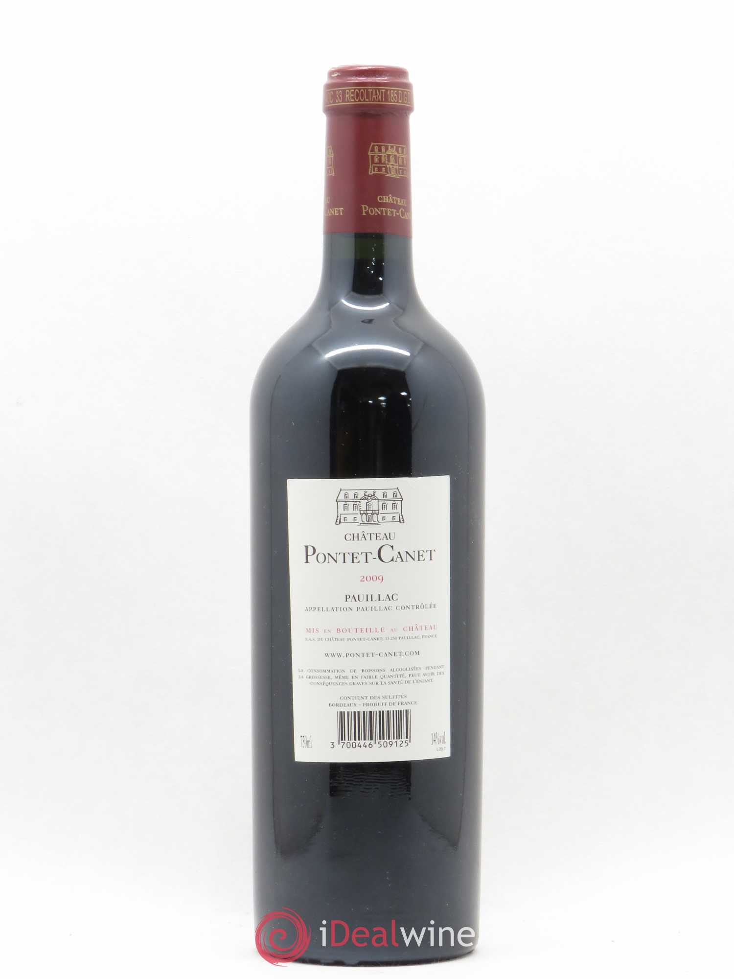 Château Pontet Canet 5ème Grand Cru Classé 2009 - Lot de 1 bouteille - 1