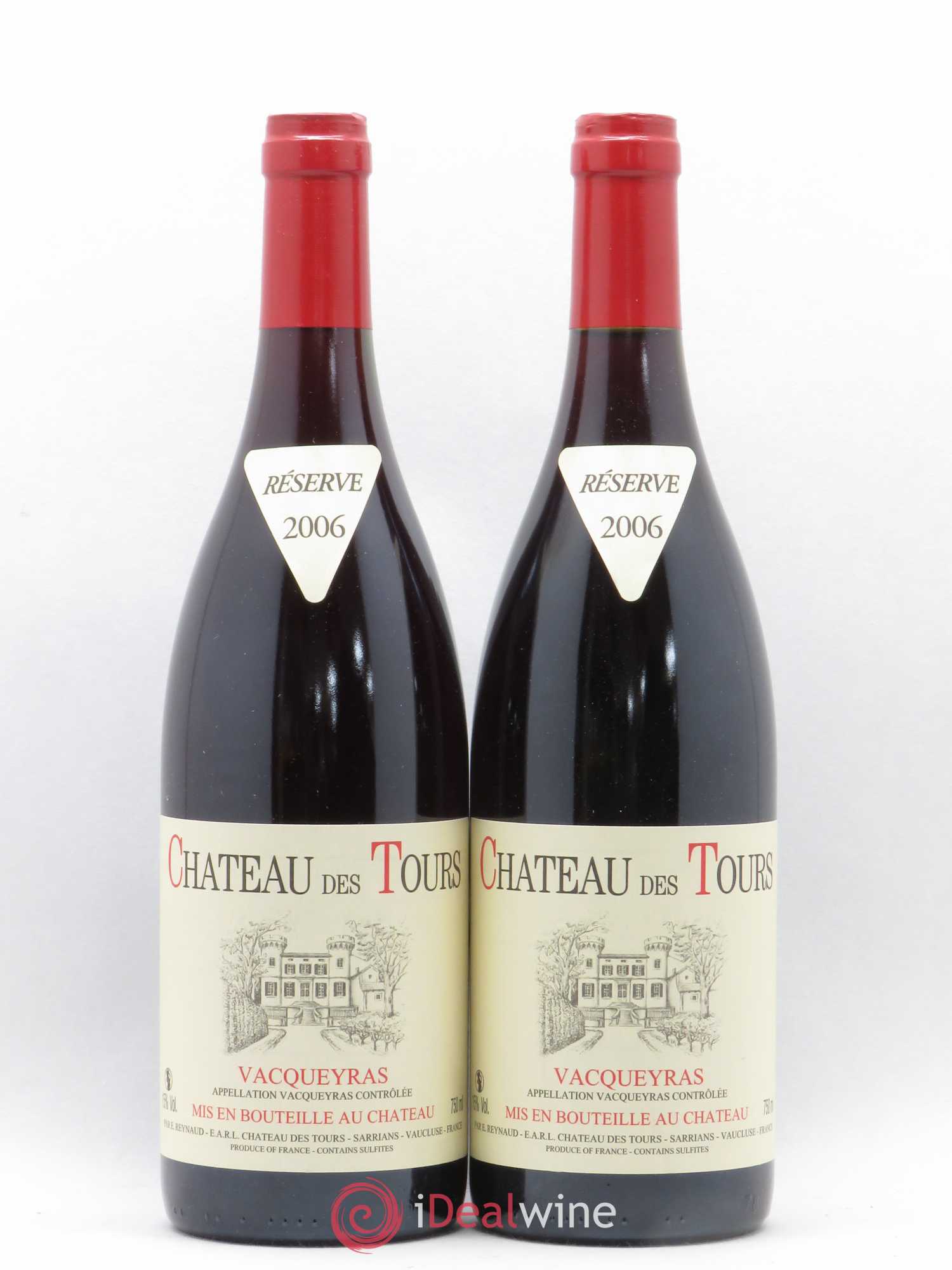 Vacqueyras Château des Tours Emmanuel Reynaud 2006 - Lot de 2 bouteilles - 0