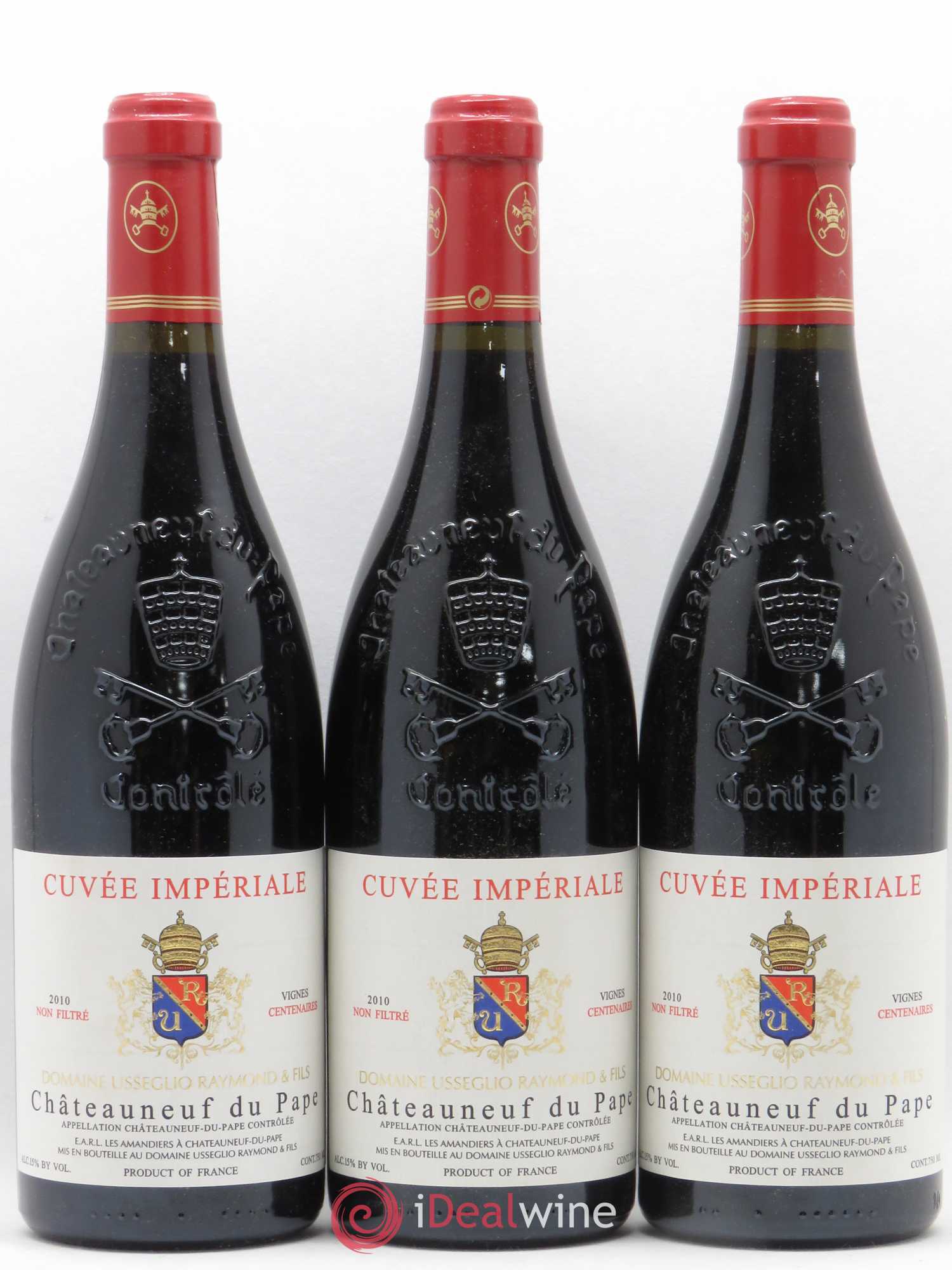 Châteauneuf-du-Pape Cuvée Impériale Raymond Usseglio & Fils (Domaine) Vignes Centenaires 2010 - Lot de 3 bouteilles - 0