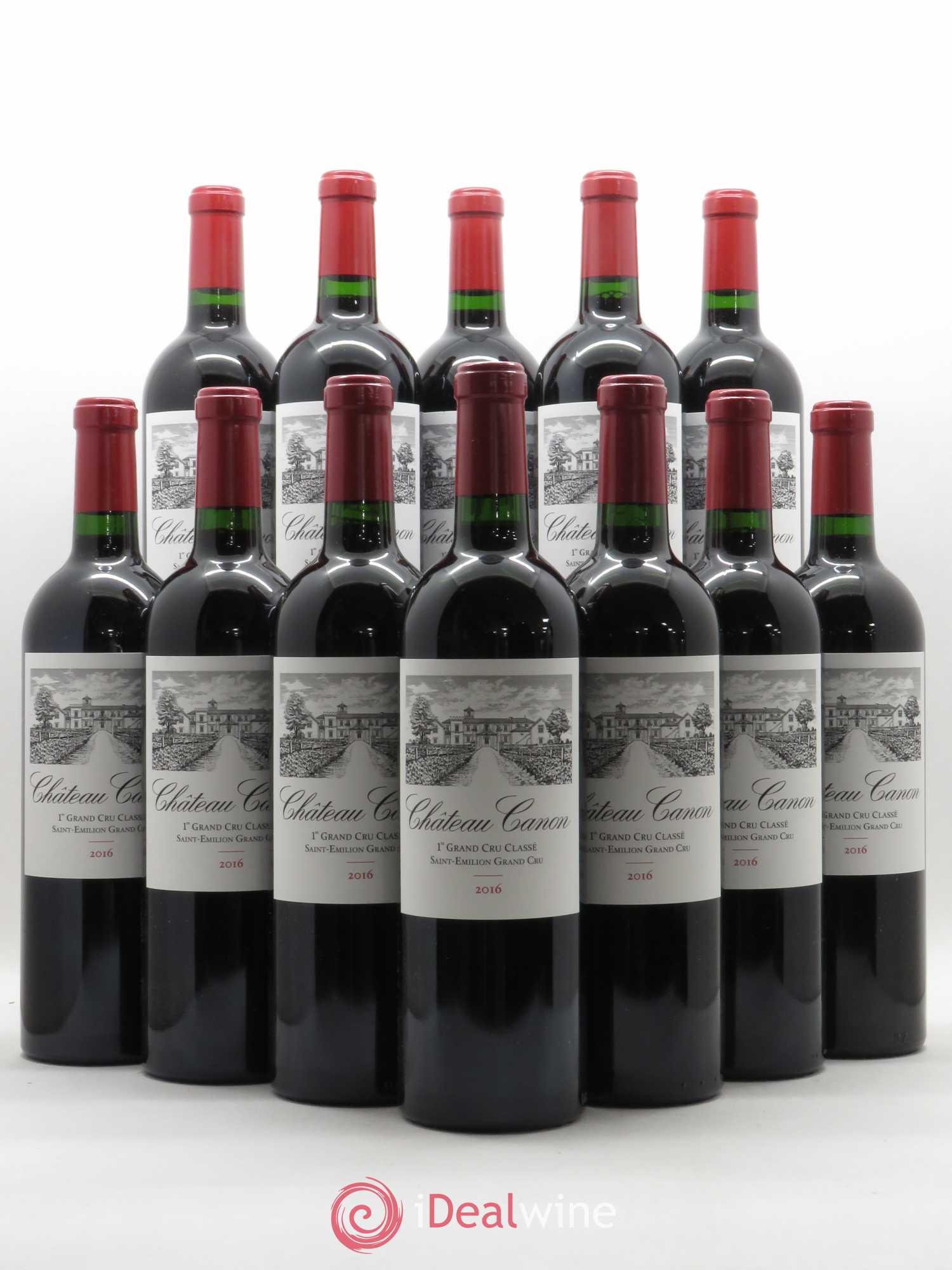 Château Canon 1er Grand Cru Classé B 2016 - Lot de 12 bouteilles - 0
