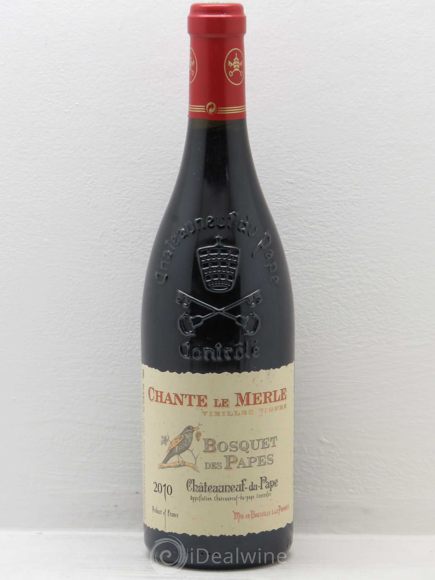 Châteauneuf-du-Pape Bosquet des Papes Chante Le Merle Vieilles Vignes Famille Boiron (sans prix de réserve) 2010 - Lot de 1 bouteille - 0