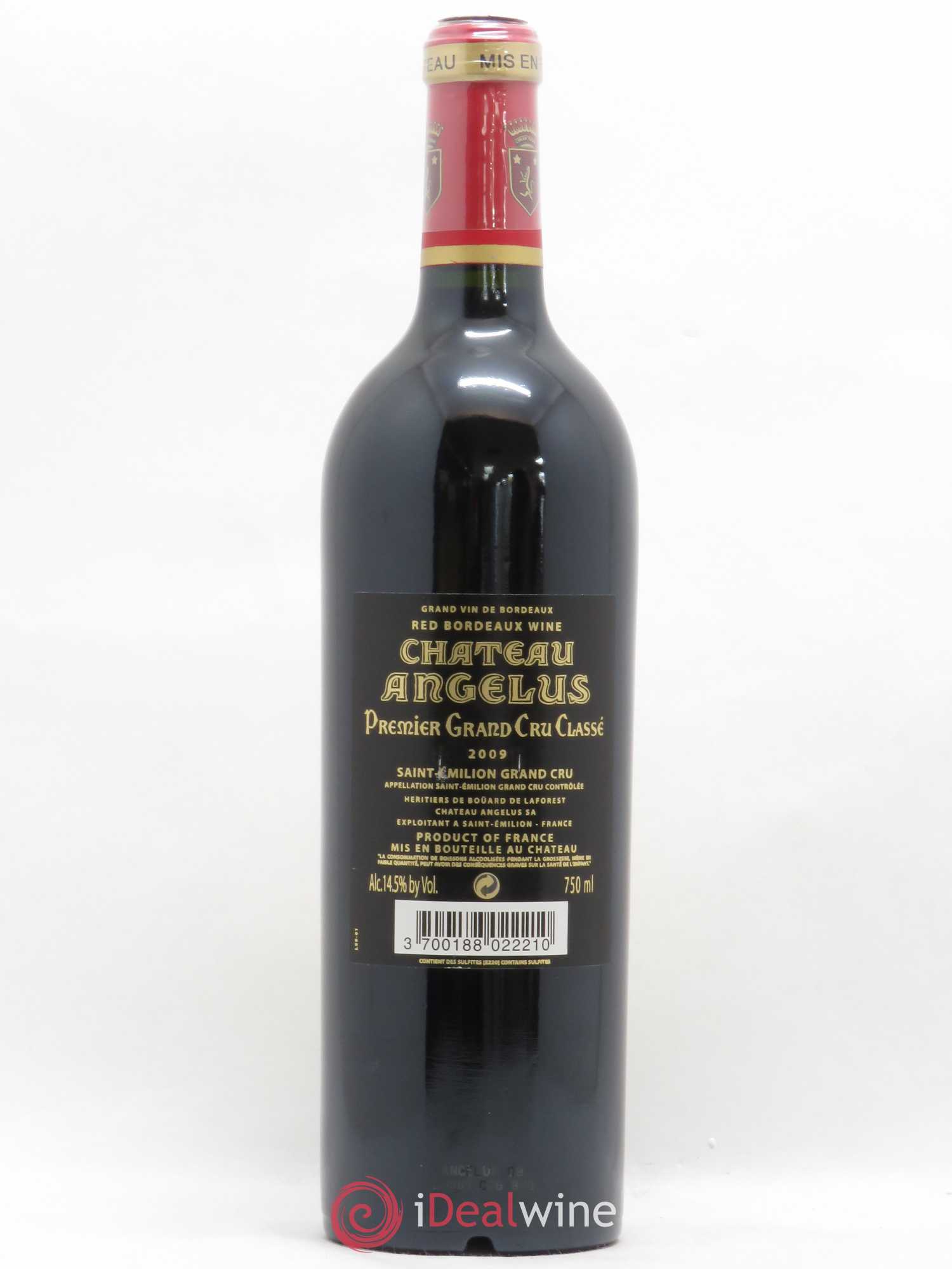 Château Angélus 1er Grand Cru Classé A 2009 - Lot de 1 bouteille - 1