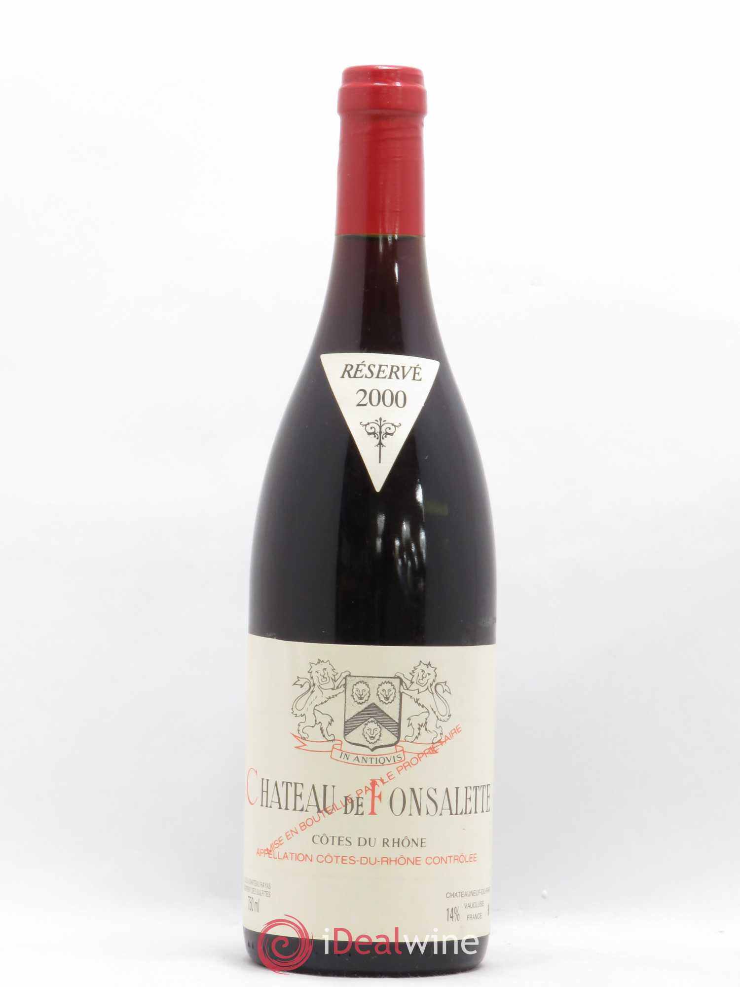 Côtes-du-Rhône Château de Fonsalette Emmanuel Reynaud 2000 - Lot de 1 bouteille - 0