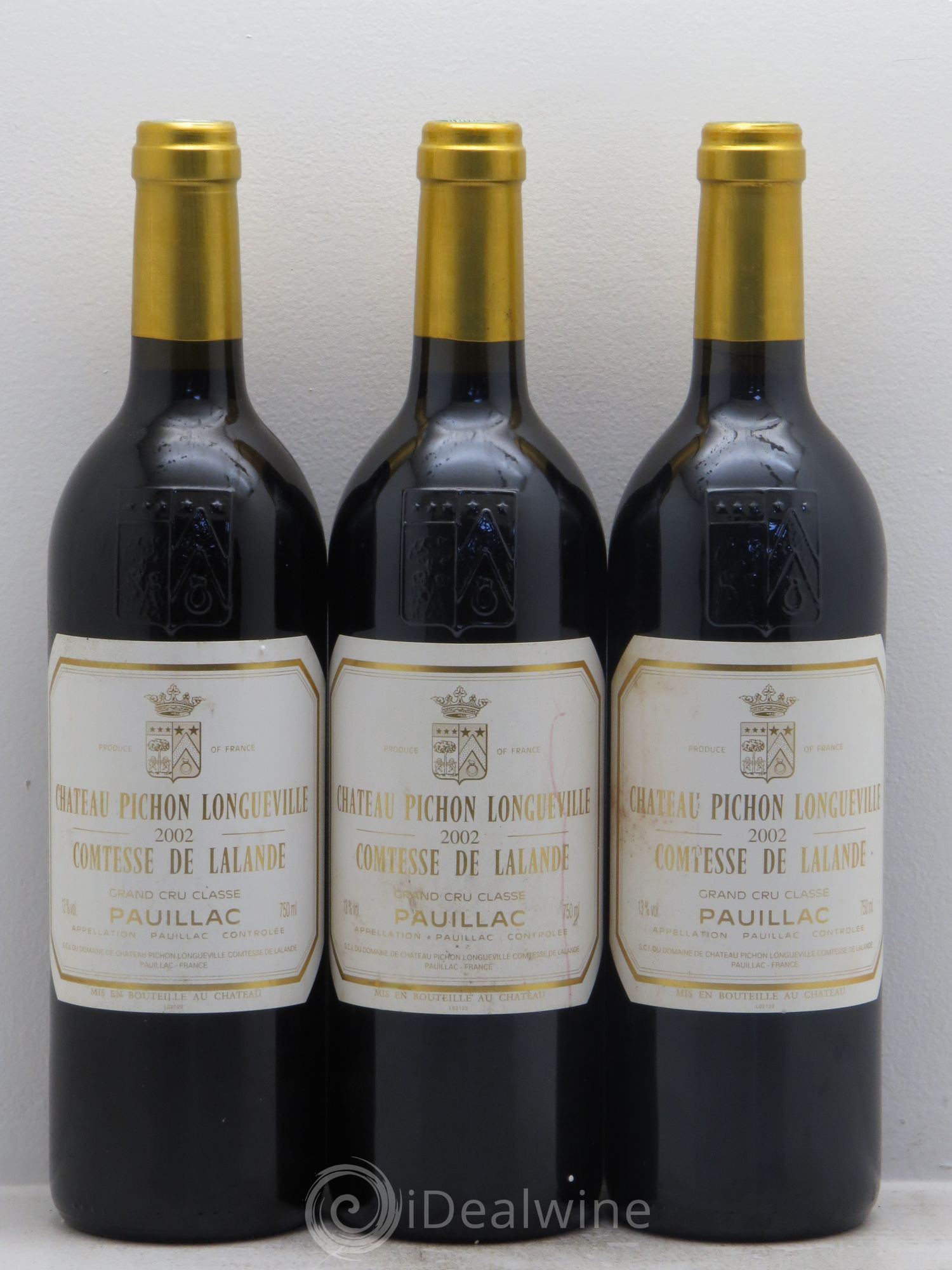 Château Pichon Longueville Comtesse de Lalande 2ème Grand Cru Classé 2002 - Lot de 3 bouteilles - 0