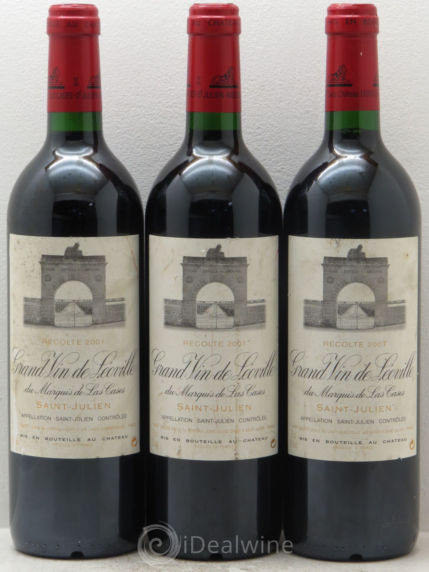 Château Léoville Las Cases 2ème Grand Cru Classé 2001 - Lot de 3 bouteilles - 0