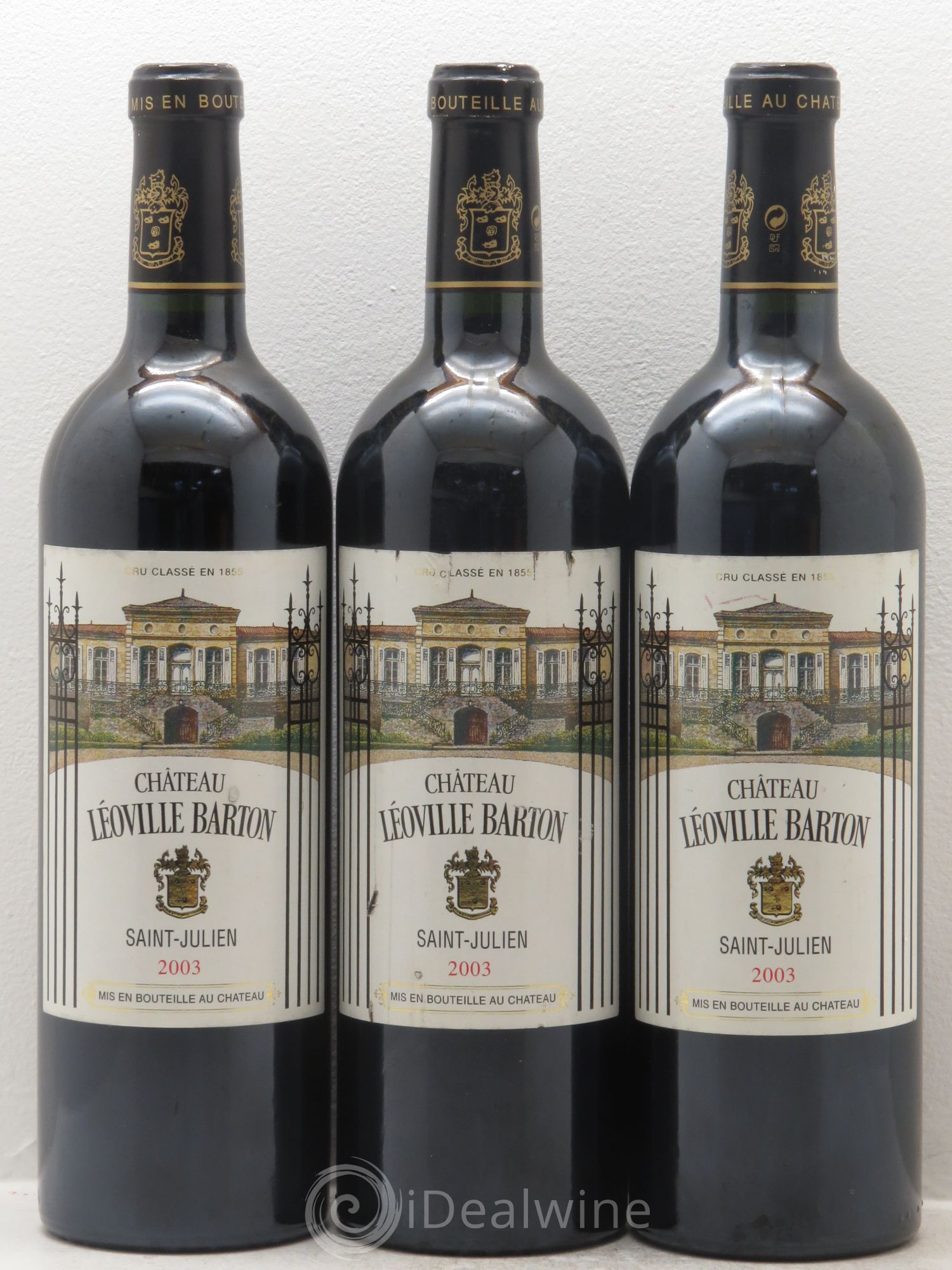 Château Léoville Barton 2ème Grand Cru Classé 2003 - Lot de 3 bouteilles - 0