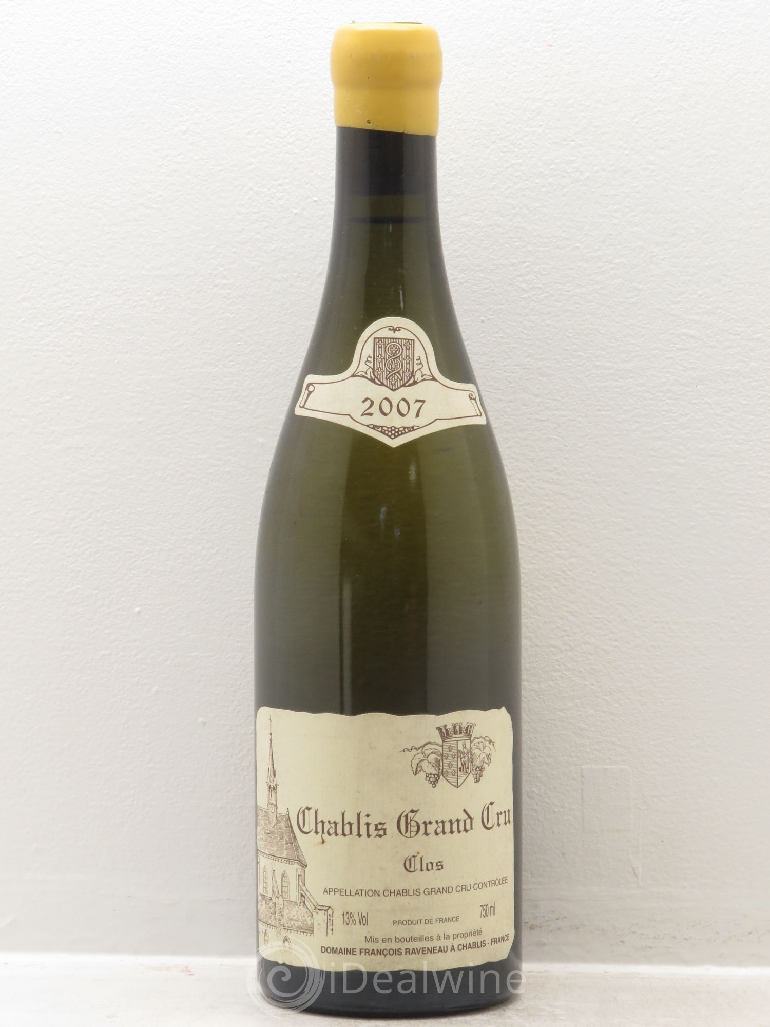 Chablis Grand Cru Clos Raveneau (Domaine) 2007 - Lot de 1 bouteille - 0