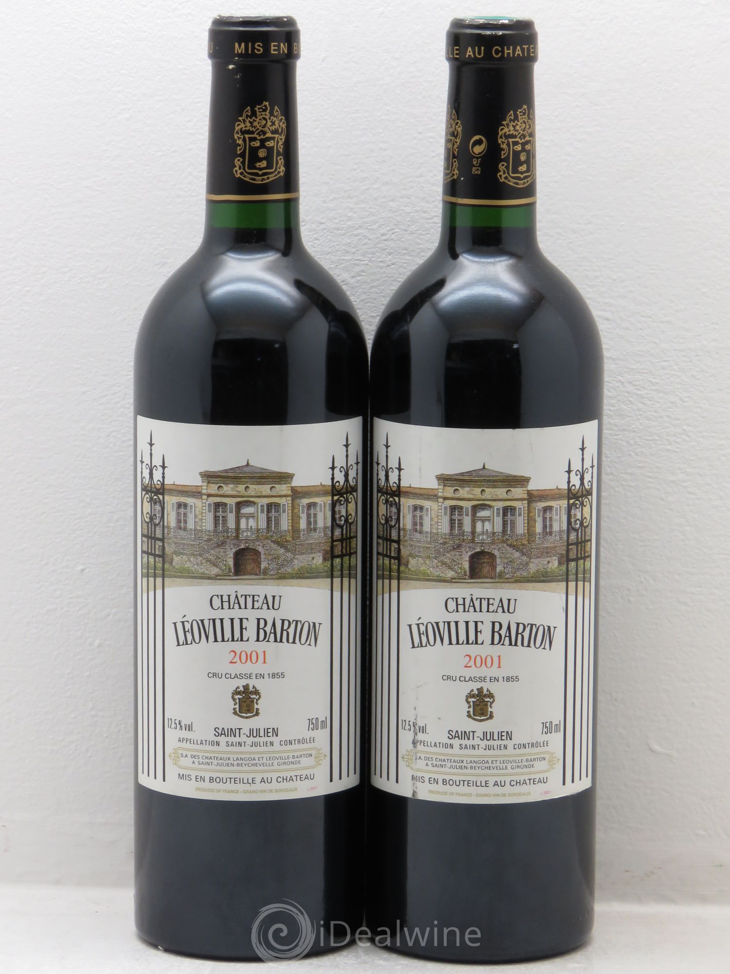 Château Léoville Barton 2ème Grand Cru Classé 2001 - Lot de 2 bouteilles - 0