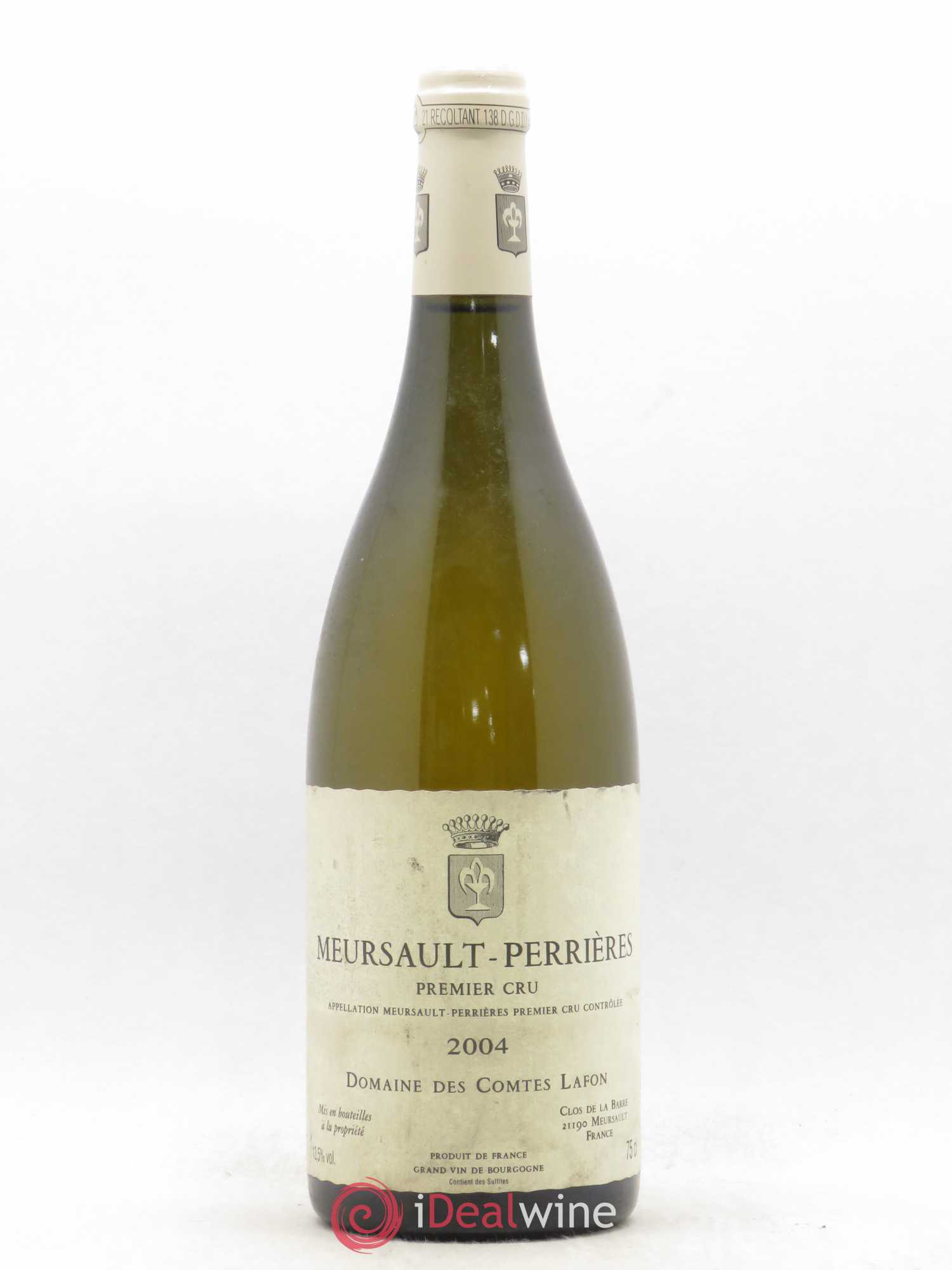 Meursault 1er Cru Perrières Comtes Lafon (Domaine des) 2004 - Lot de 1 bouteille - 0