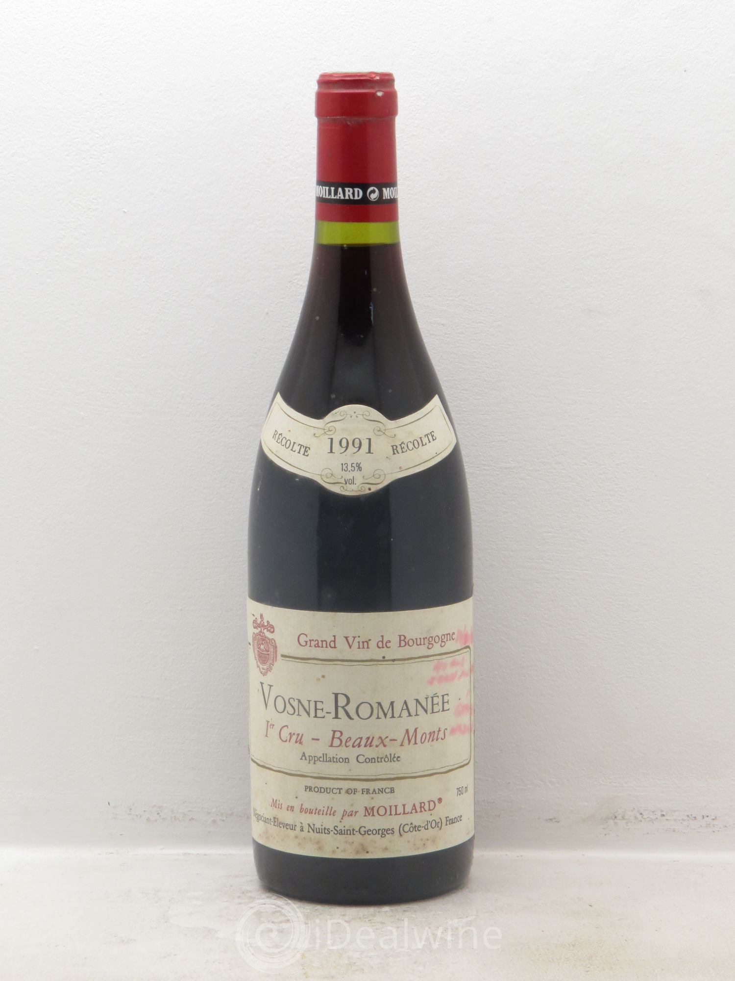 Vosne-Romanée 1er Cru 1991 - Lot de 1 bouteille - 0