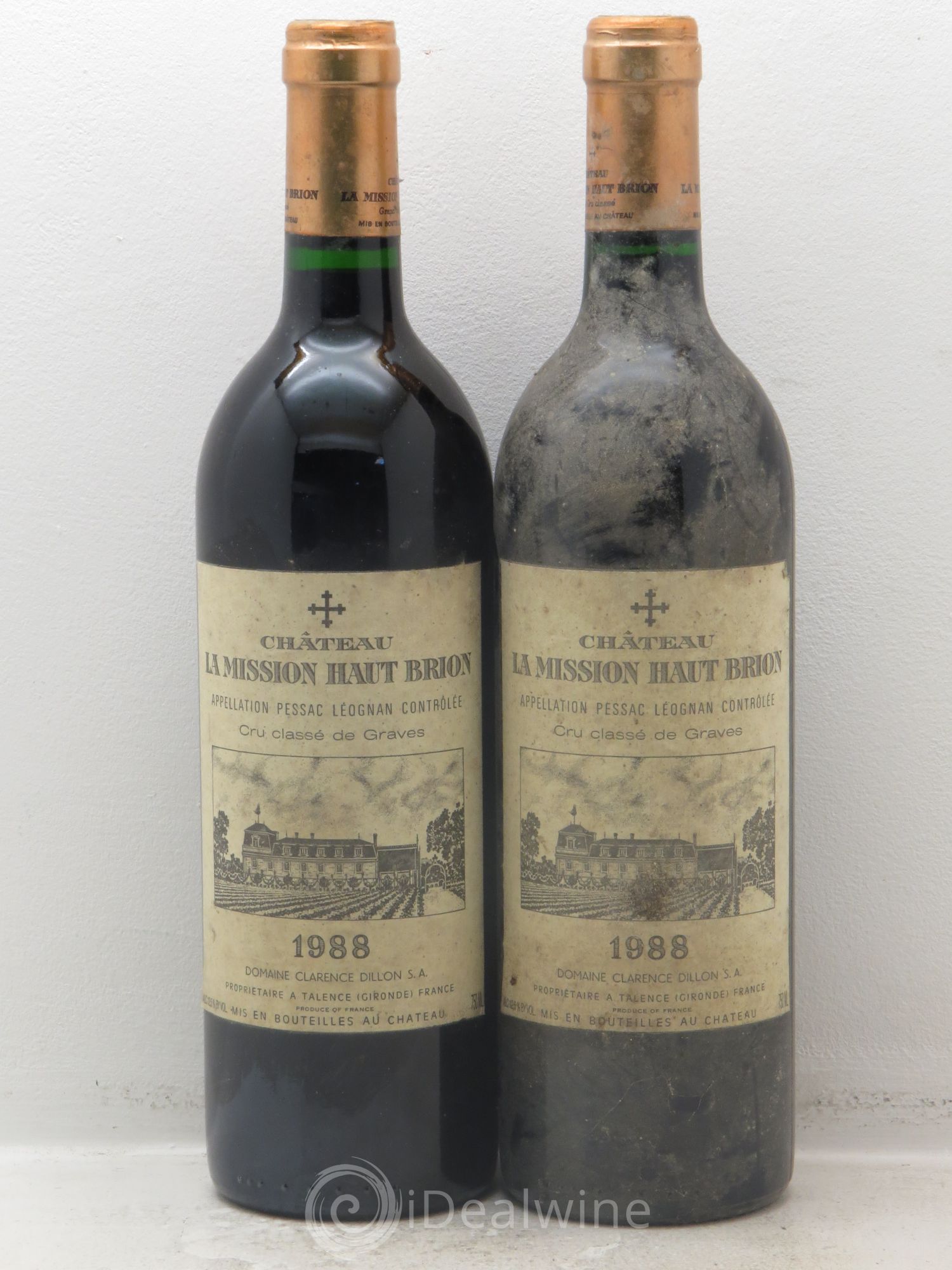 Château la Mission Haut-Brion Cru Classé de Graves 1988 - Lot de 2 bouteilles - 0