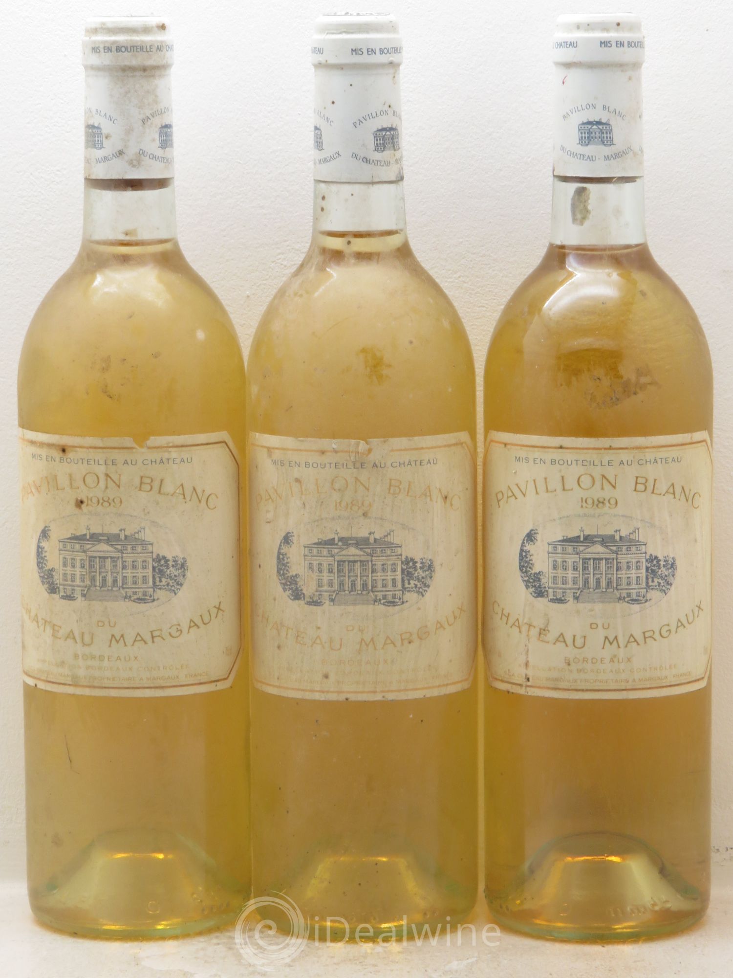 Pavillon Blanc du Château Margaux 1989 - Lot de 3 bouteilles - 0