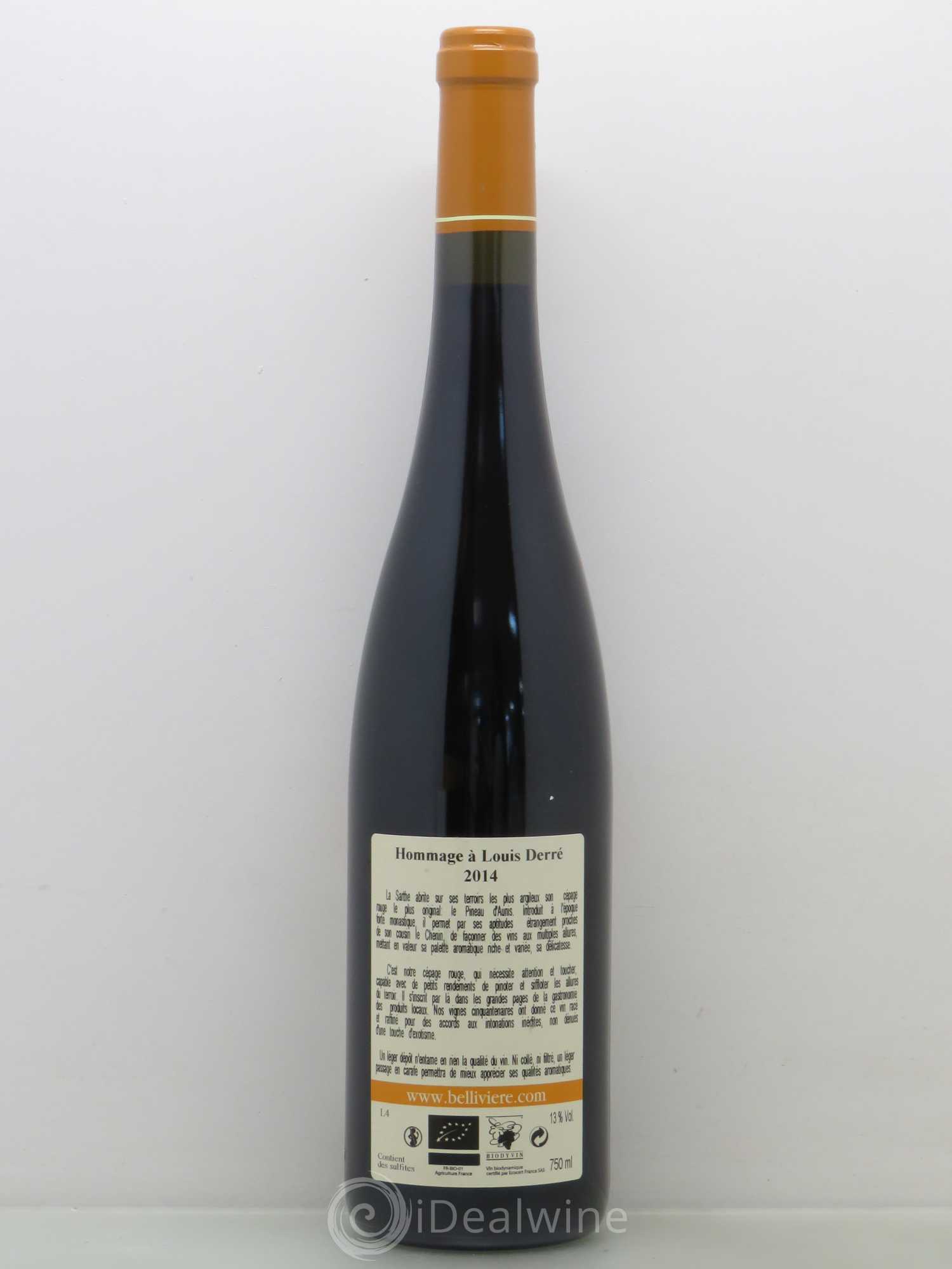 Divers Coteaux du Loir Domaine de bellivière Hommage à Louis Derre 2014 - Posten von 1 Flasche - 1