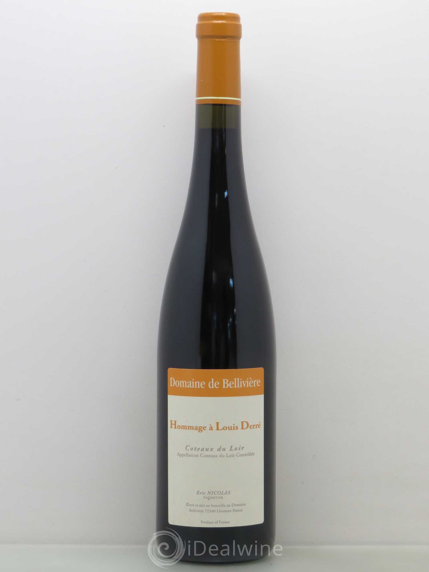 Divers Coteaux du Loir Domaine de bellivière Hommage à Louis Derre 2014 - Posten von 1 Flasche - 0
